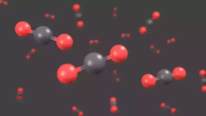 Carbon Dioxide Molecule - Model 3D model