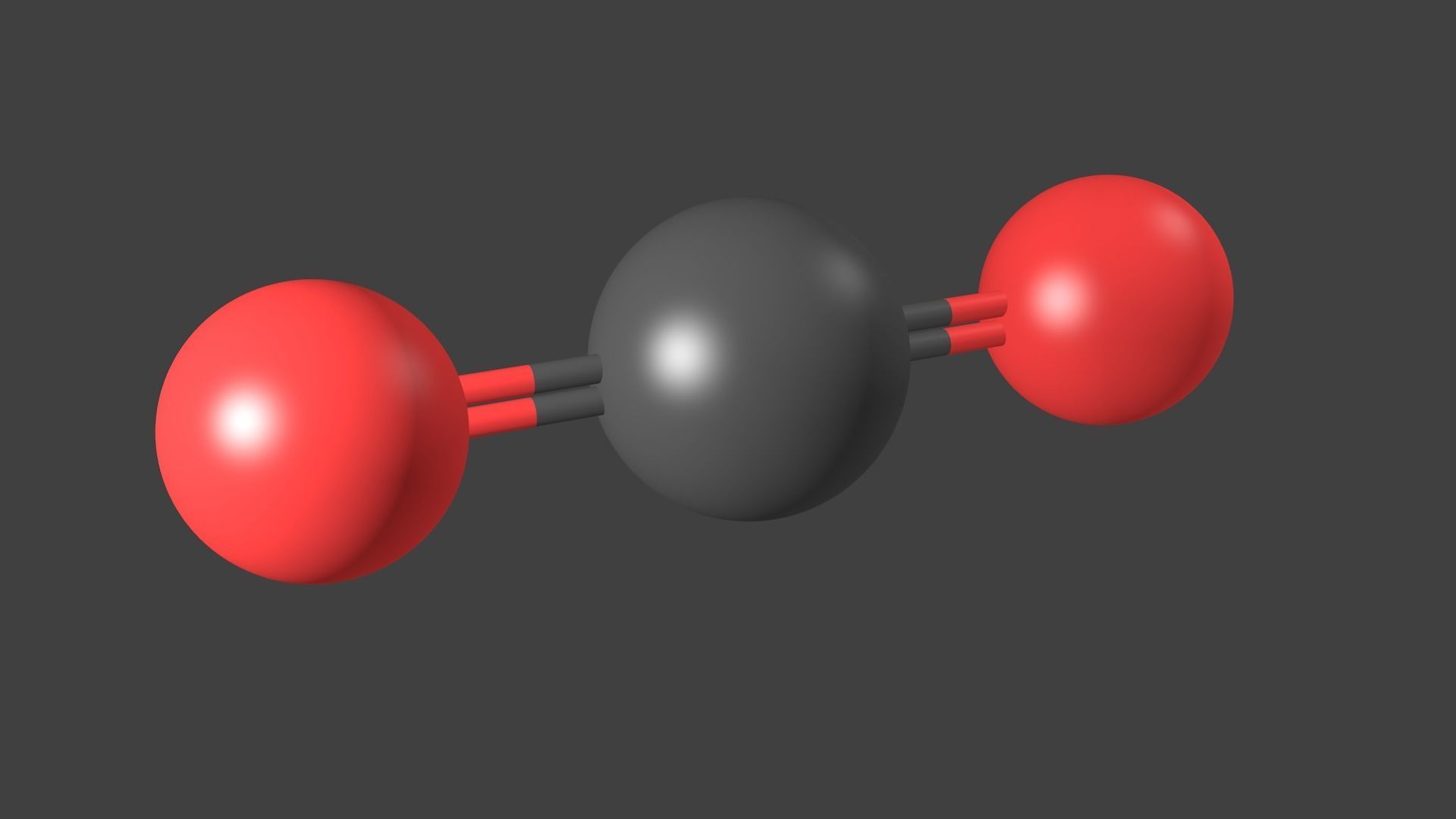 Carbon Dioxide Molecule - Model 3D model_1