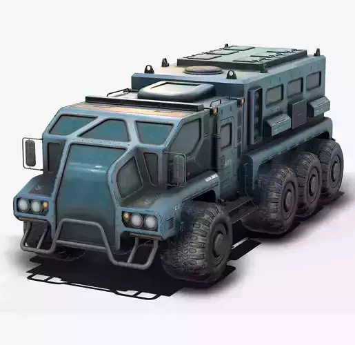 Sci Fi Truck Low Poly Low-poly 3D model
