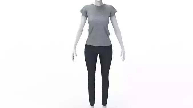 FREE Woman T-shirt and Jeans - Marvelous Designer - Project File