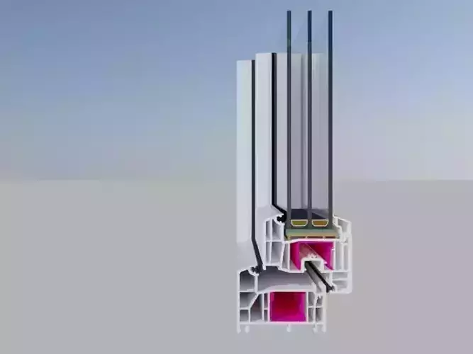 Window frame with two windows