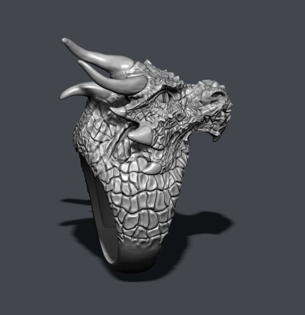 Dragon ring 3D print model_8