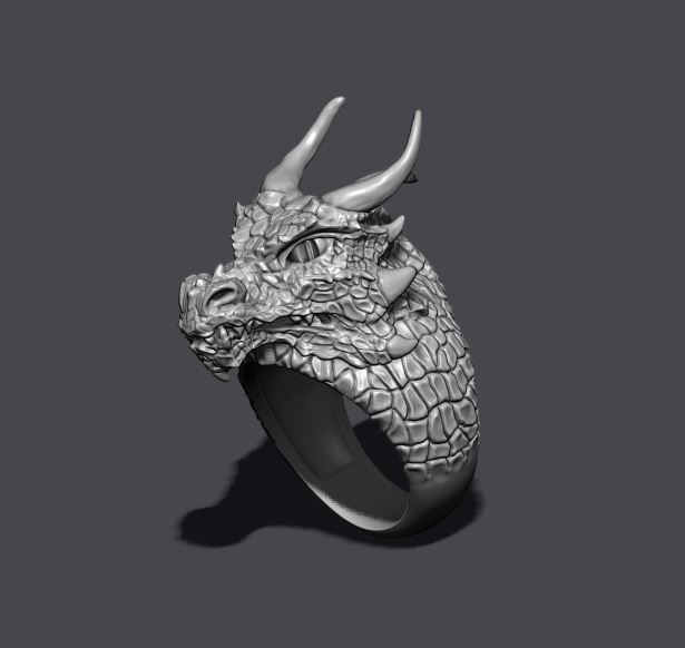 Dragon ring 3D print model_2