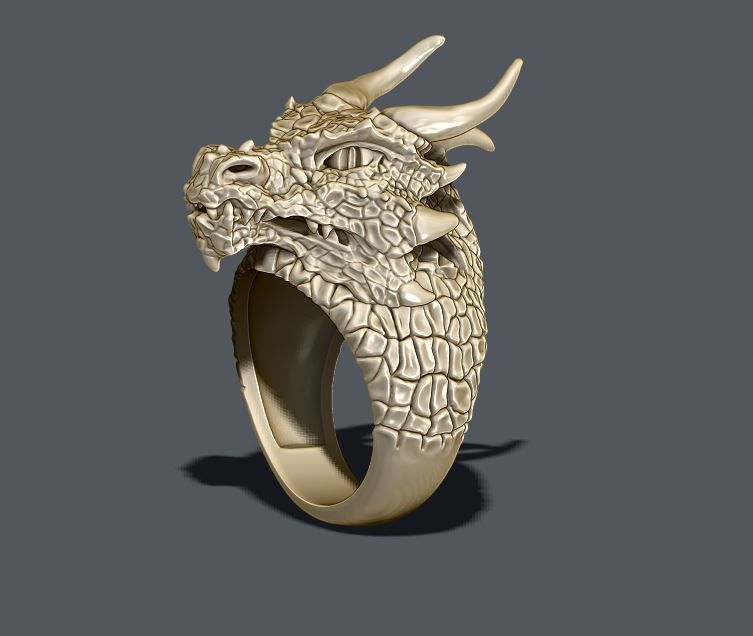 Dragon ring 3D print model_7