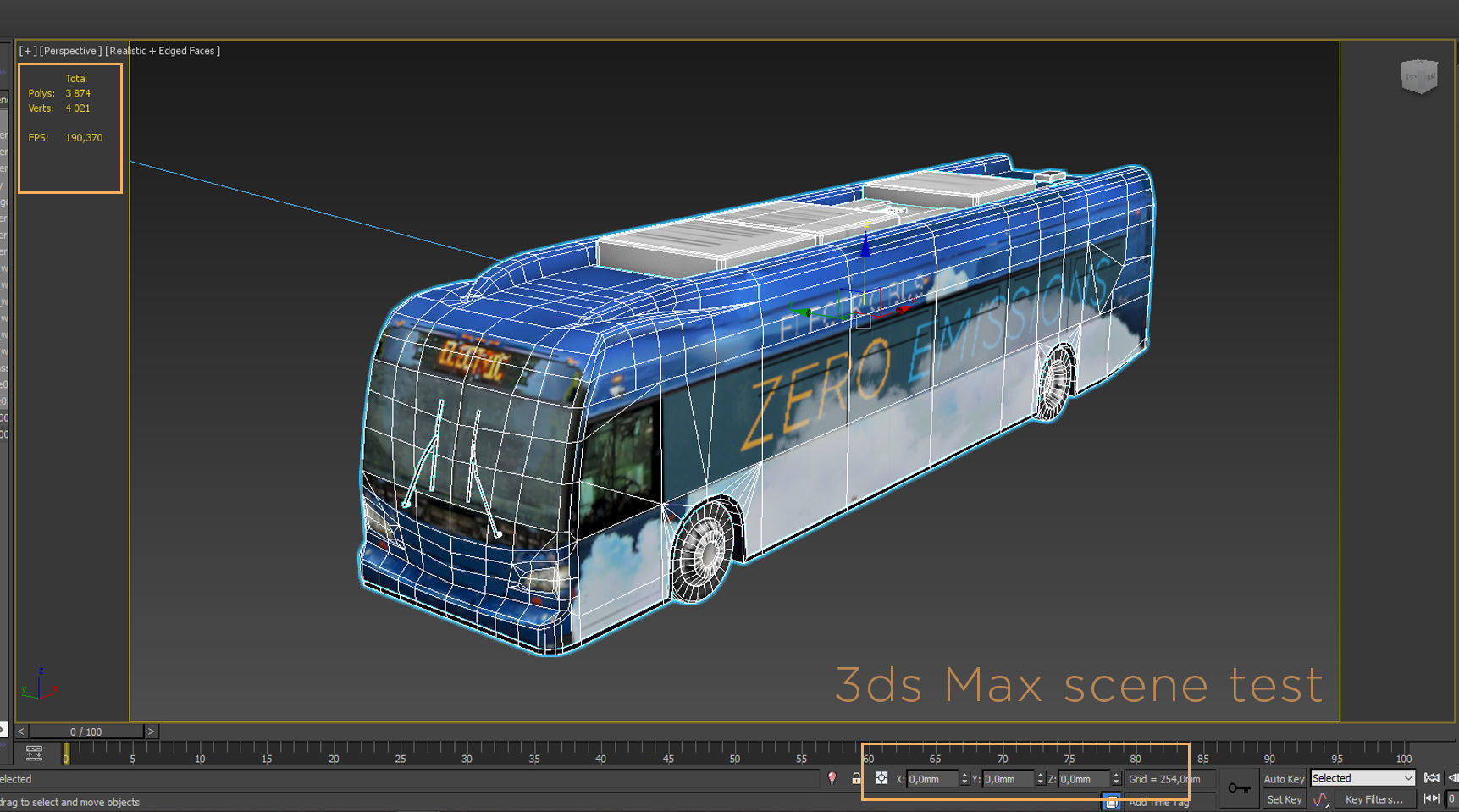 Electric bus New Flyer Xcelsior based low poly 3d model Low-poly 3D model_10