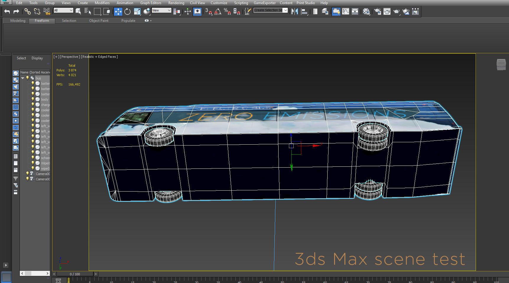 Electric bus New Flyer Xcelsior based low poly 3d model Low-poly 3D model_11