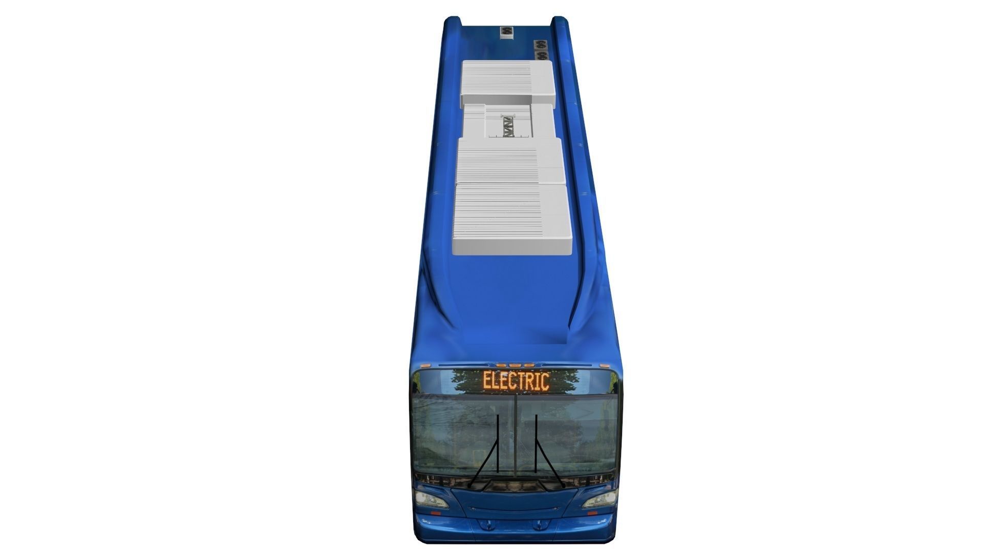 Electric bus New Flyer Xcelsior based low poly 3d model Low-poly 3D model_8