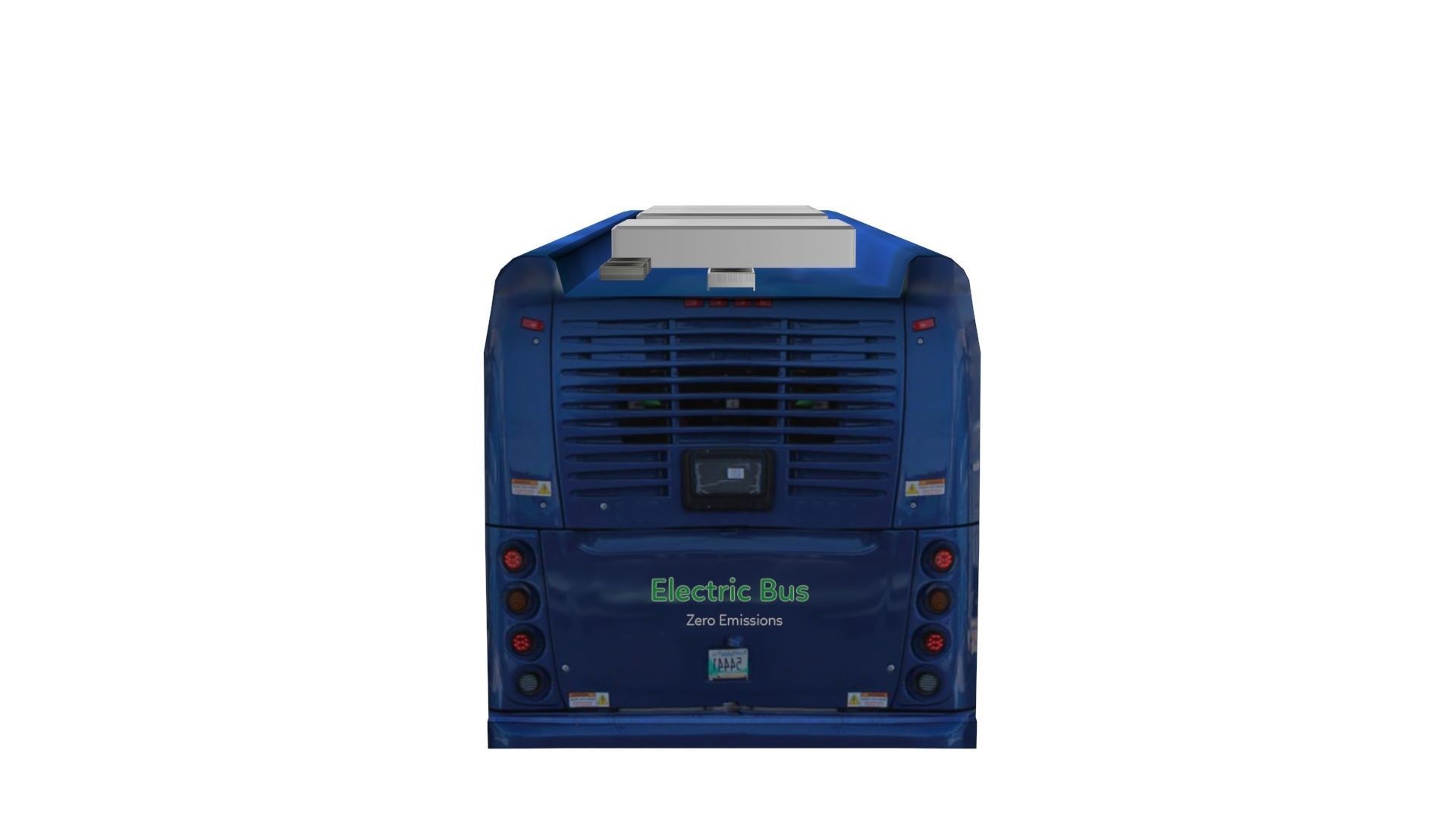 Electric bus New Flyer Xcelsior based low poly 3d model Low-poly 3D model_7