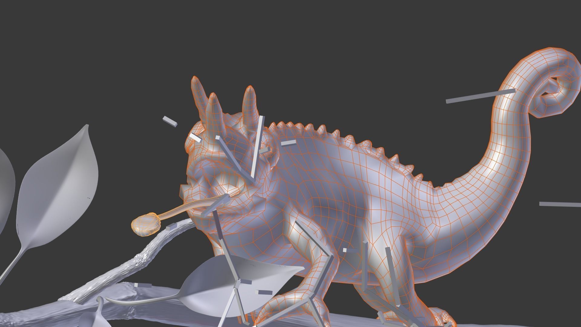 Jackson Chameleon 3D model_7