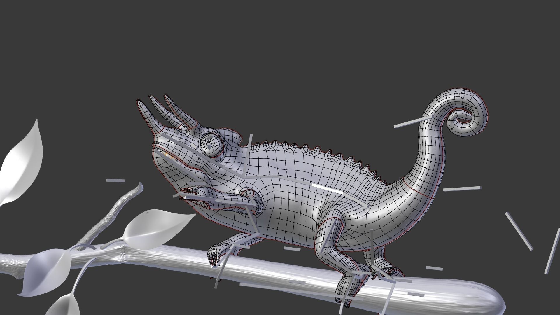 Jackson Chameleon 3D model_6