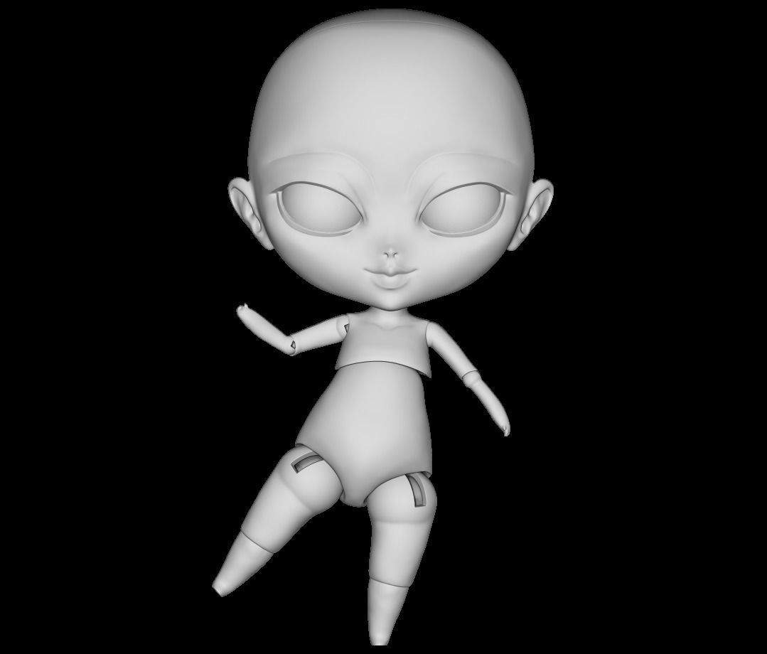 Chibi BJD Doll  3D print model_0