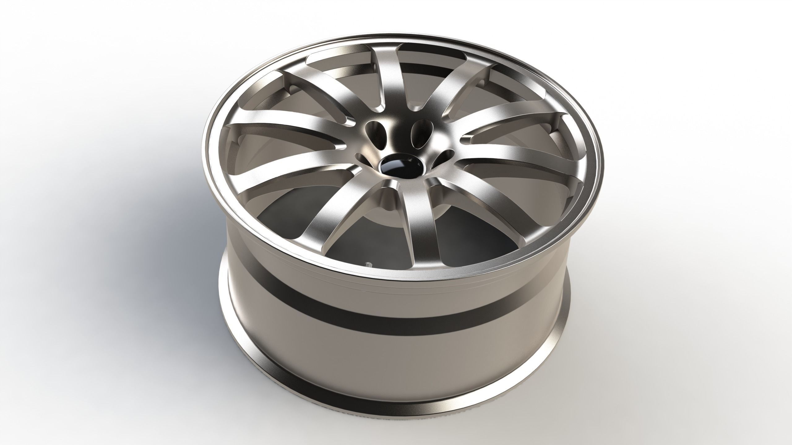 Vehicle Rim 3D print model_4
