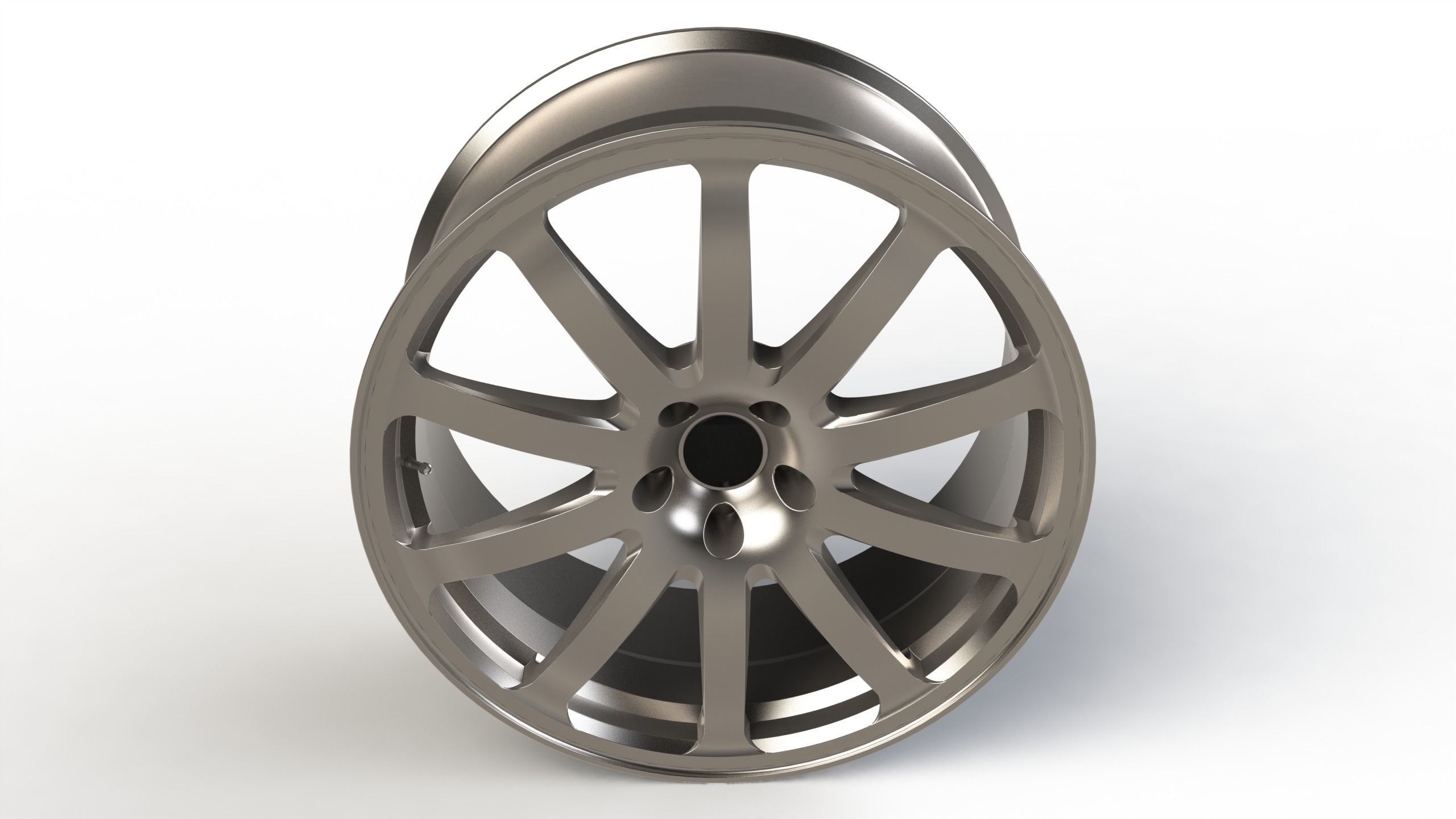 Vehicle Rim 3D print model_3