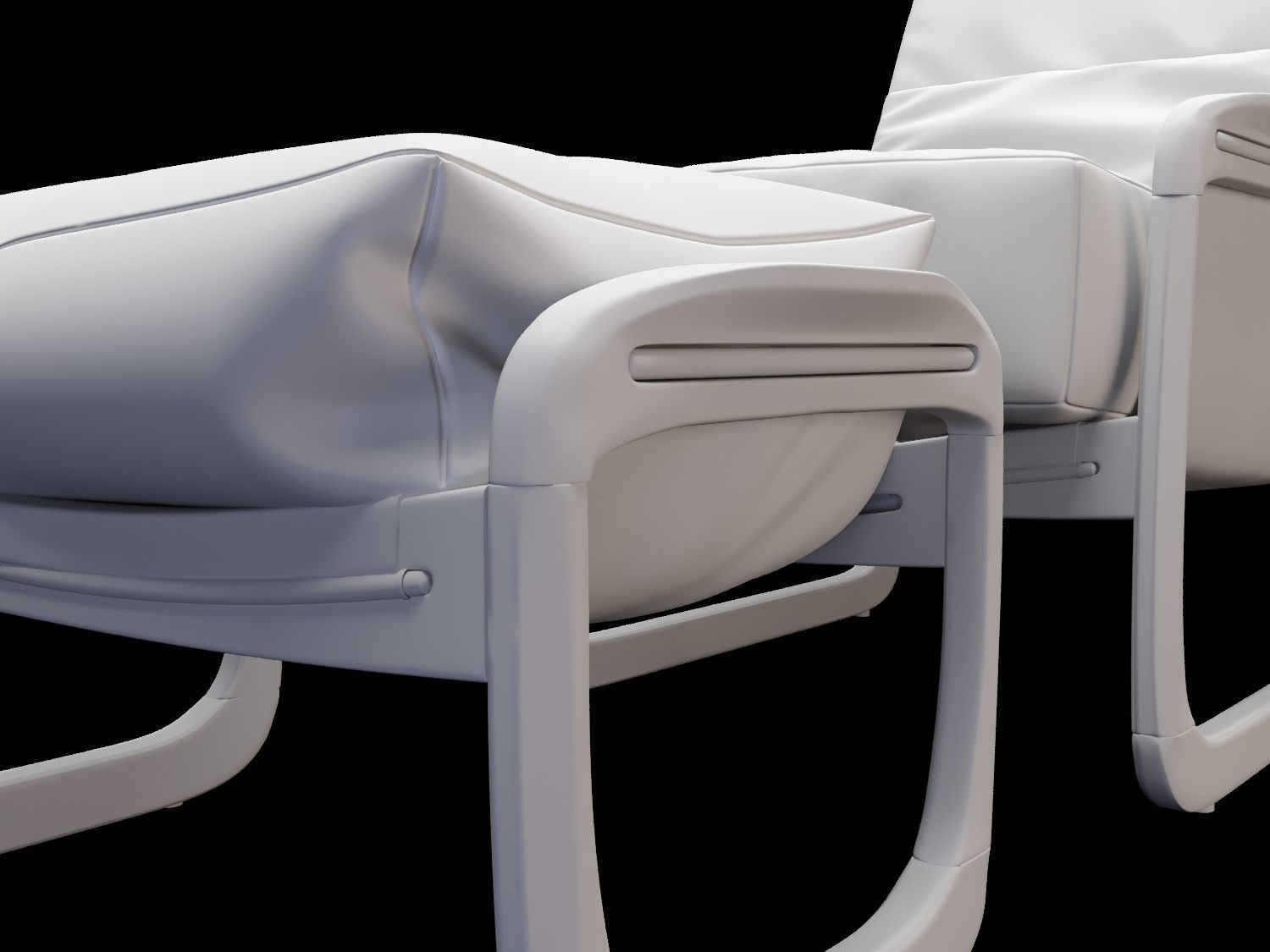 Chaise Pitu- low back Lounge chair 3D model_3