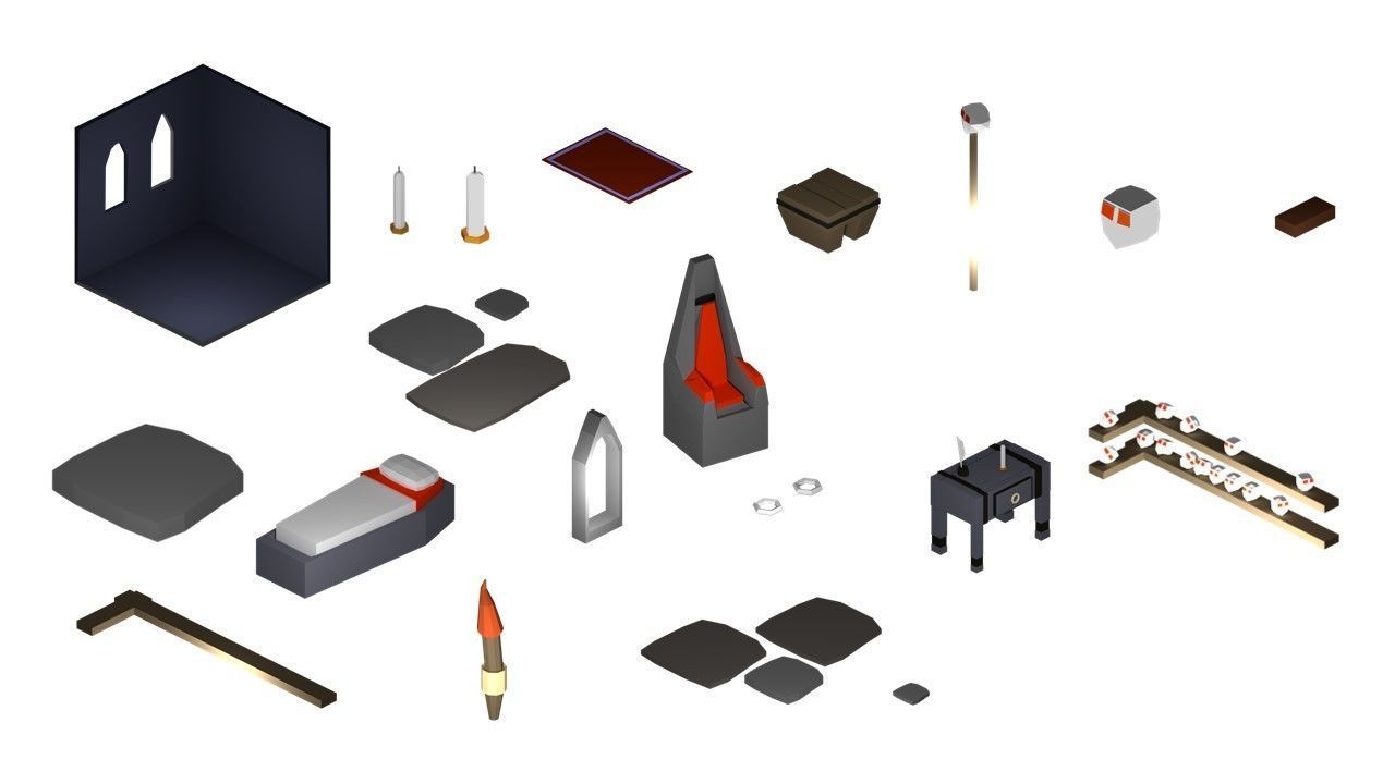 create your own low poly home Low-poly 3D model_3