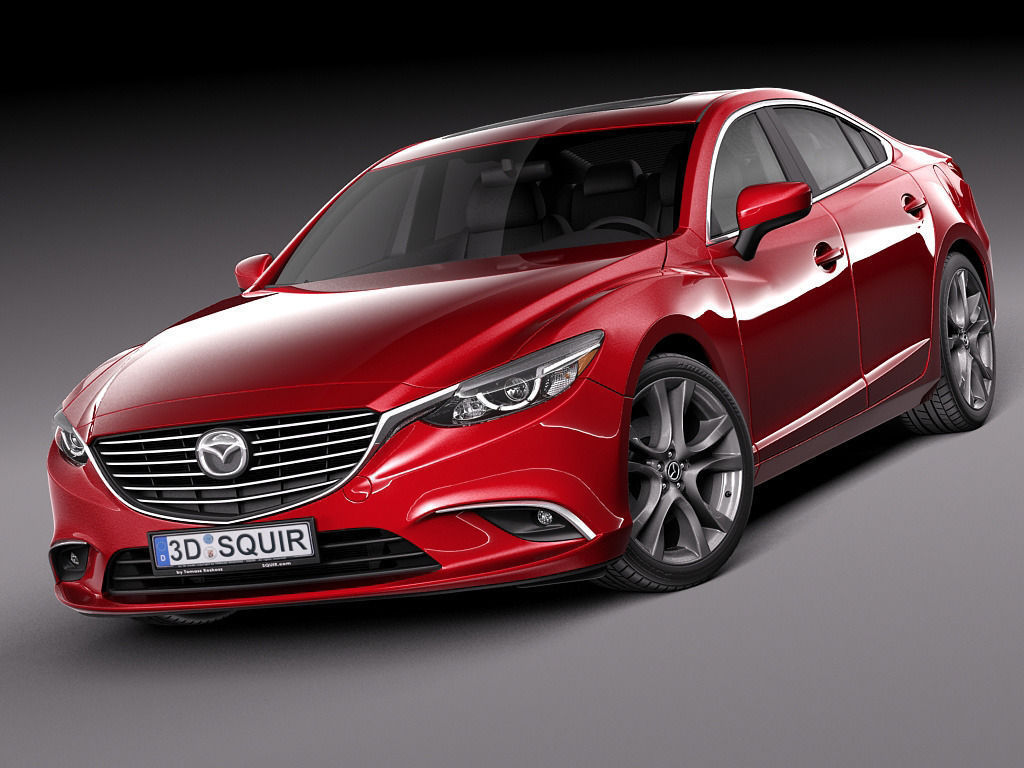 Mazda 6 sedan 2016 3D Model .max .obj .3ds .fbx .c4d .lwo .lw .lws