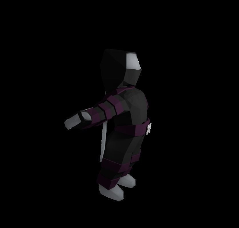 Origami ninja RIGGED  Low-poly 3D model_33