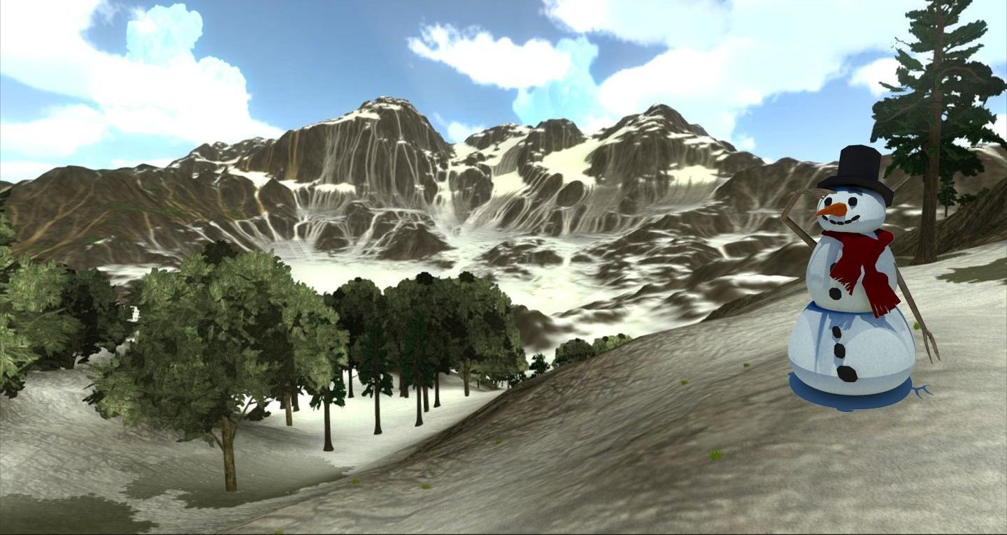 Snow Man Low-poly 3D model_3