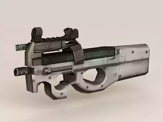 Submachine Gun Low-poly 3D model