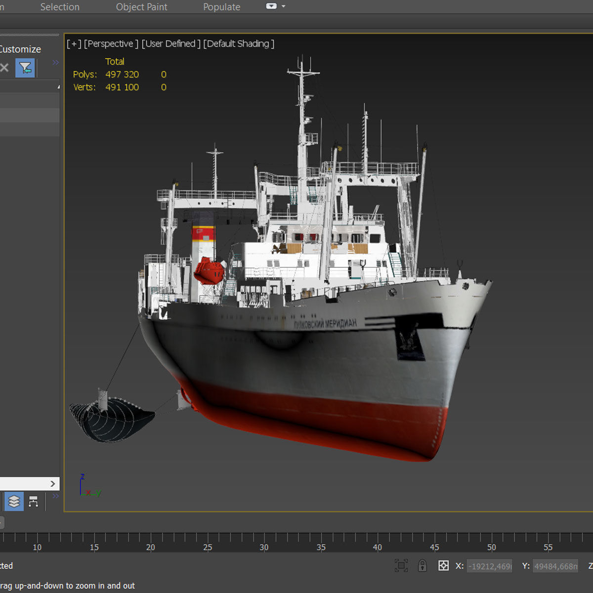 Large fishing freezer trawler 3D model_9