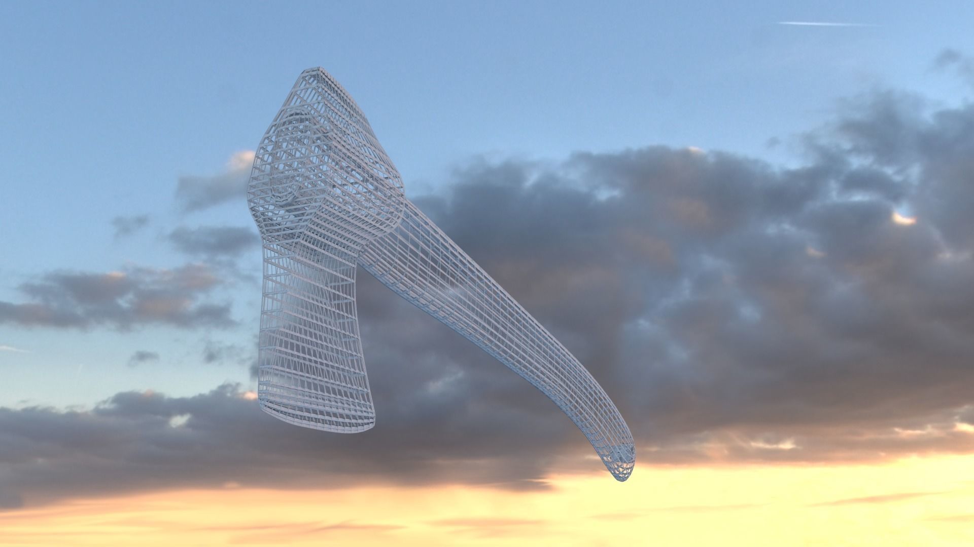 ORTAS AXE NO 1 WOOD AND STEEL SHARP EDGED HANDY AXE 3D model_17