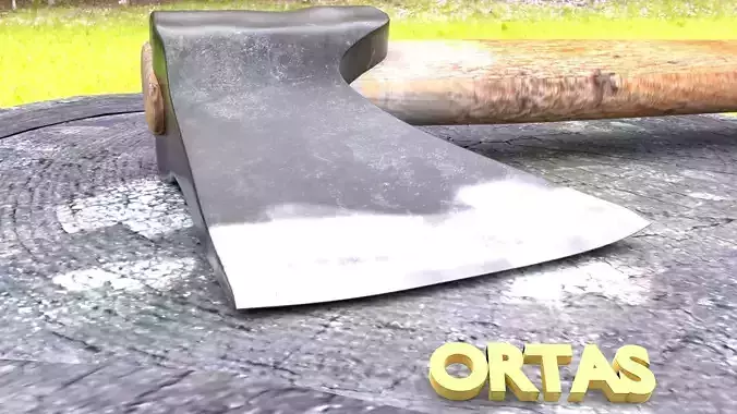 ORTAS AXE NO 1 WOOD AND STEEL SHARP EDGED HANDY AXE 3D model