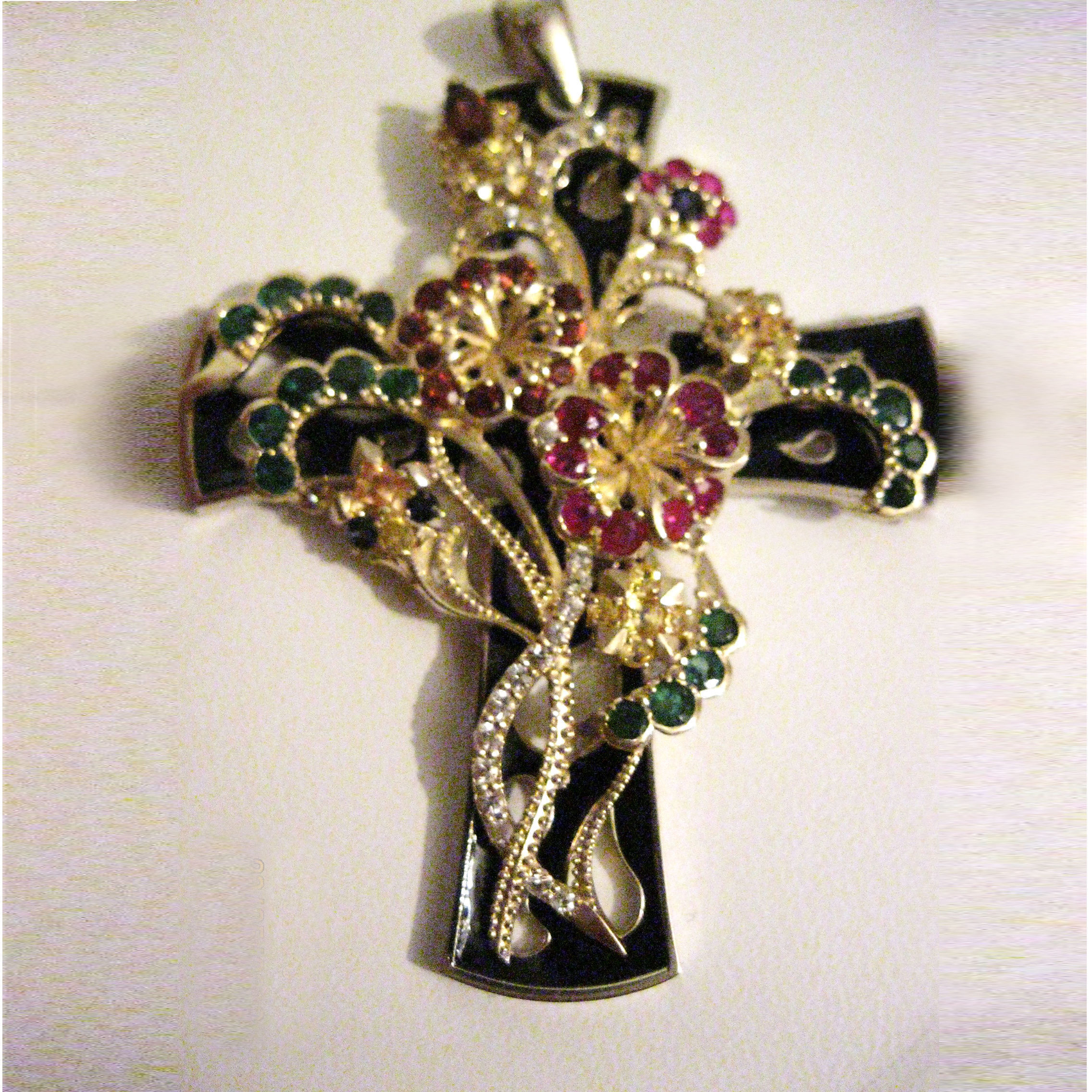 Flower cross - original 3D print model_11