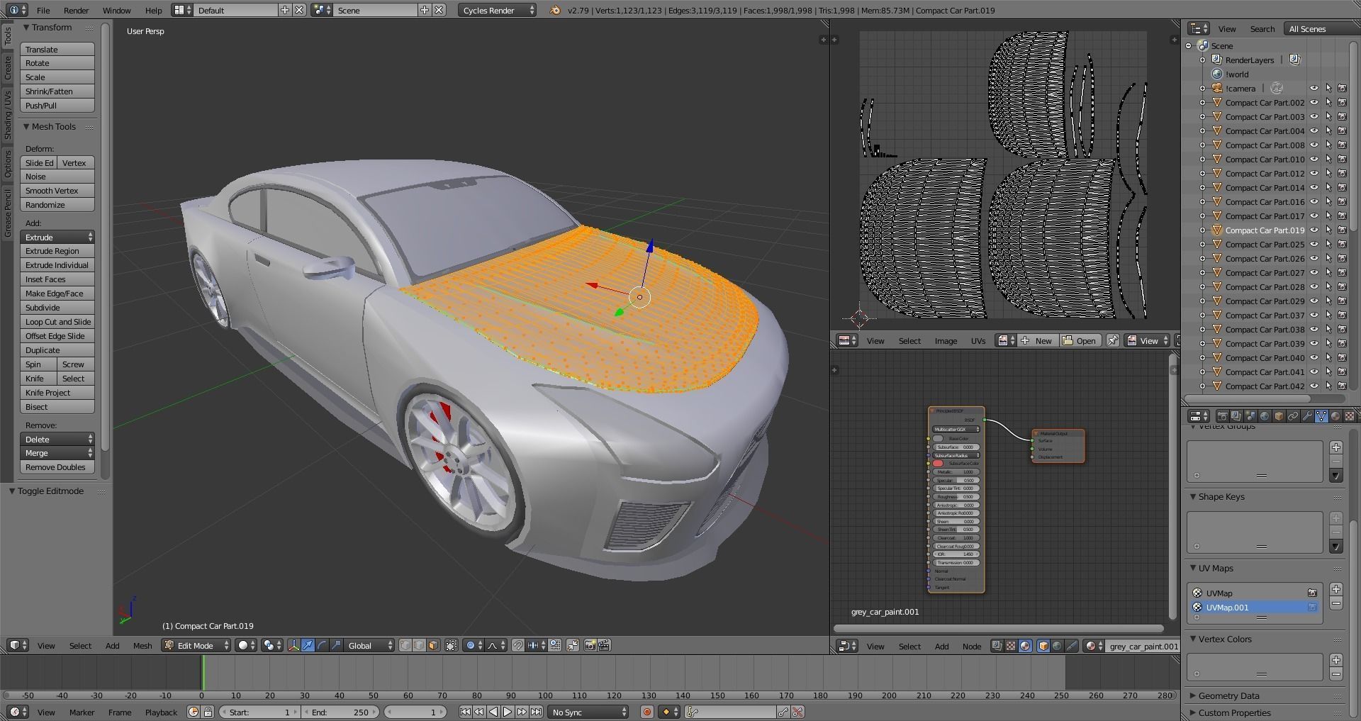 Compact 2 Door Sedan Low-poly 3D model_11
