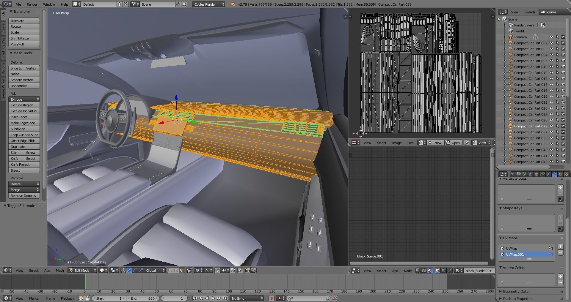 Compact 2 Door Sedan Low-poly 3D model_12