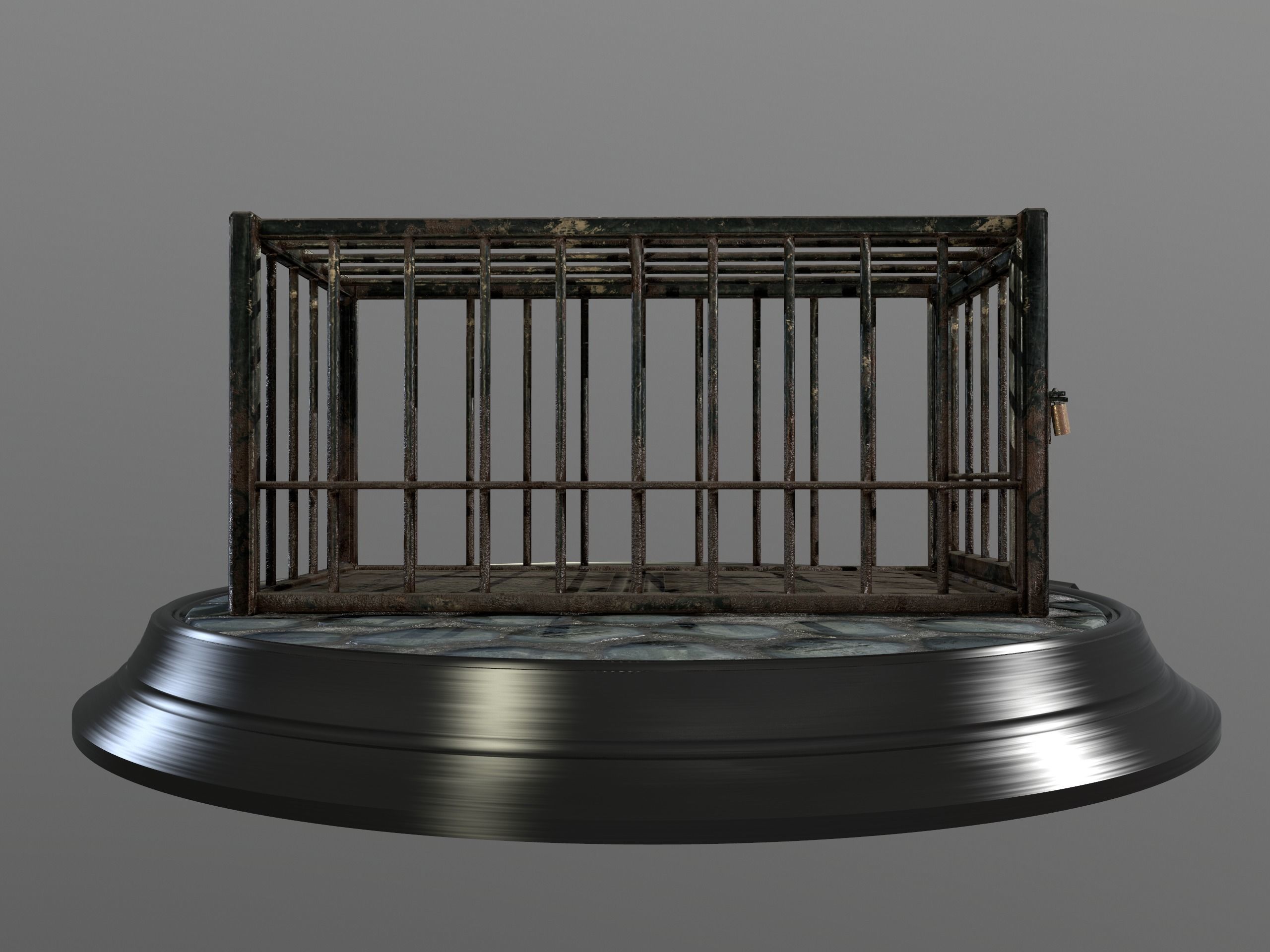 Animal Cage Low-poly 3D model_35