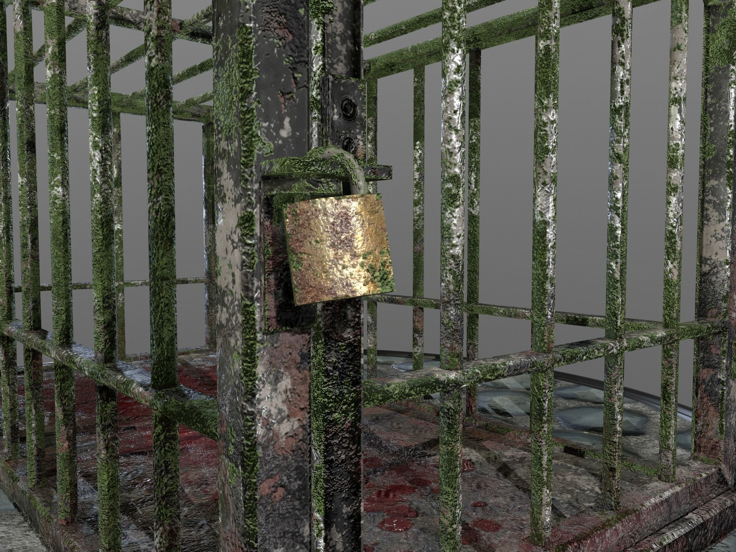 Animal Cage Low-poly 3D model_154