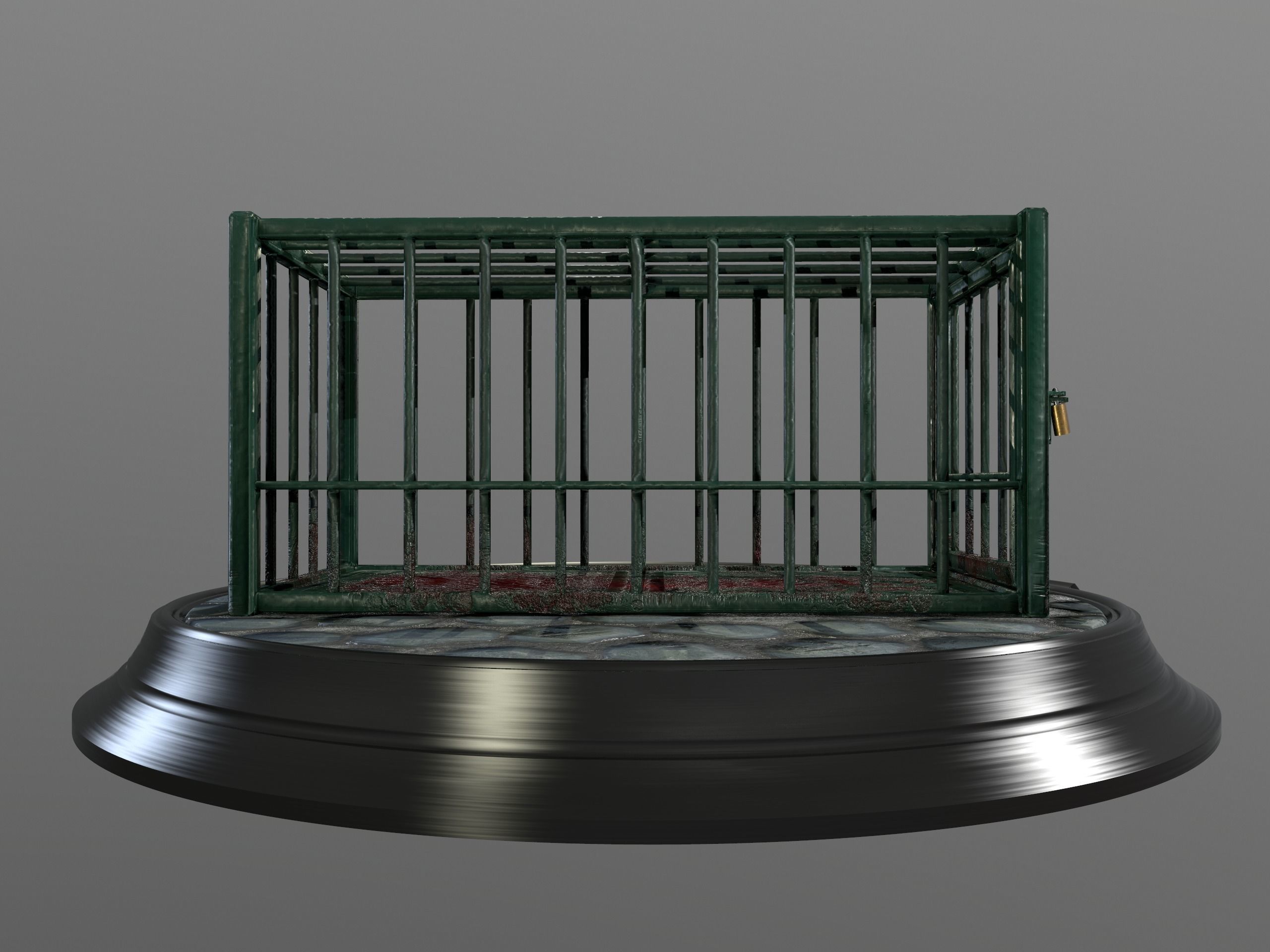 Animal Cage Low-poly 3D model_96