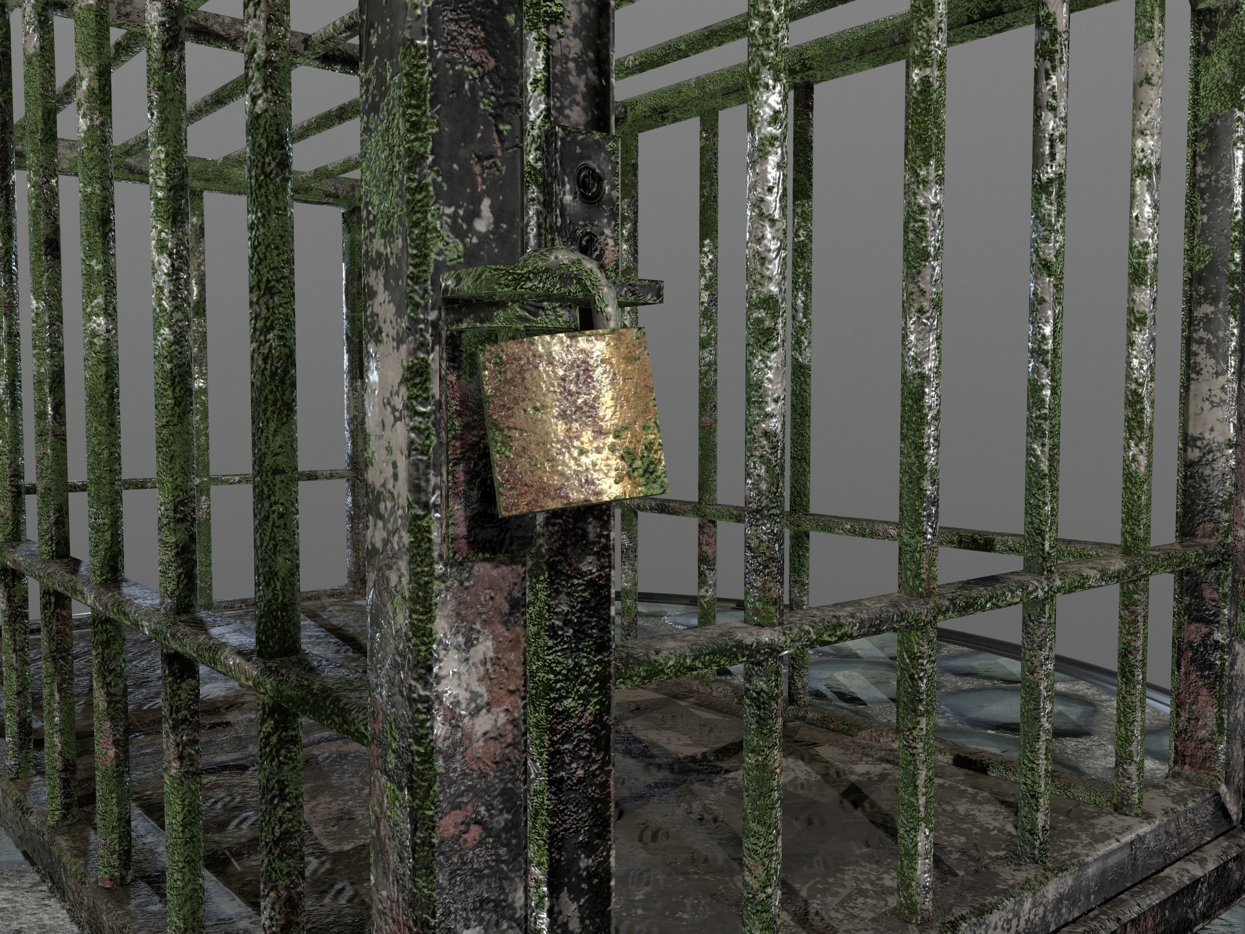 Animal Cage Low-poly 3D model_146