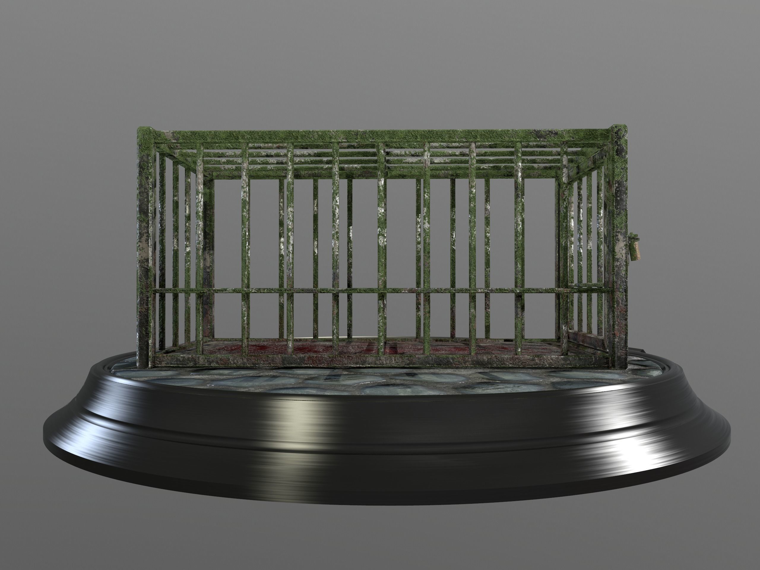 Animal Cage Low-poly 3D model_151