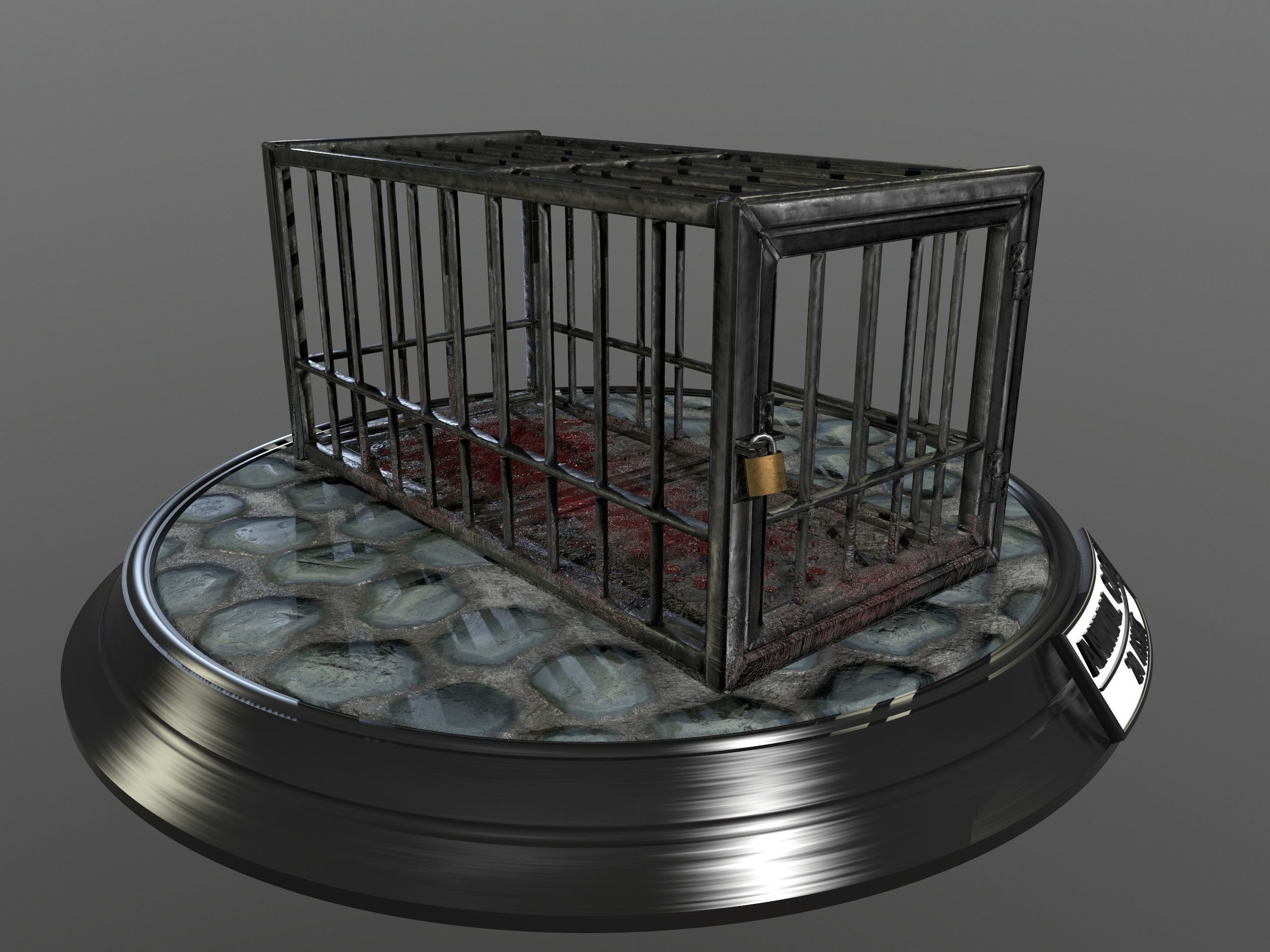 Animal Cage Low-poly 3D model_40