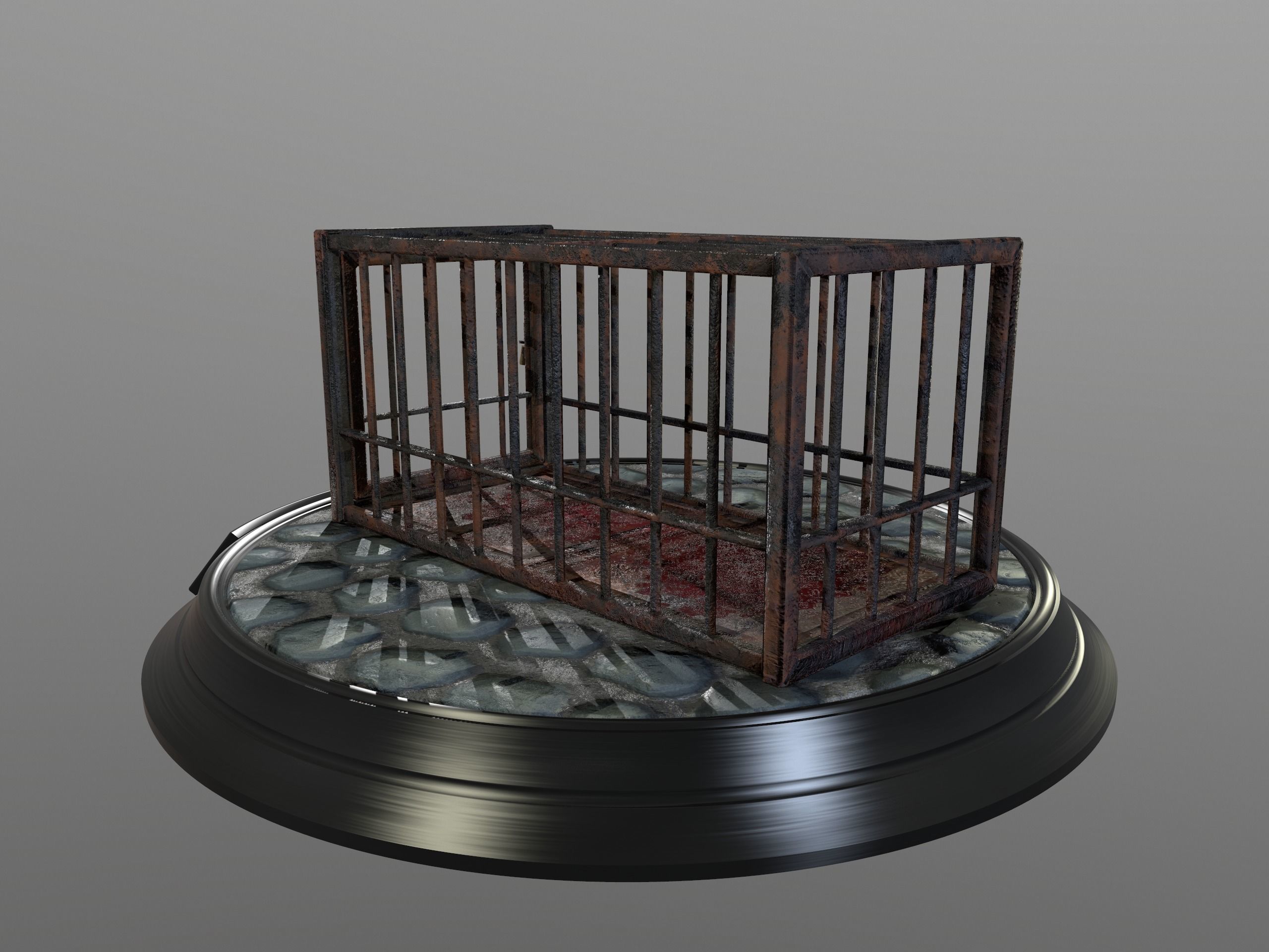 Animal Cage Low-poly 3D model_129