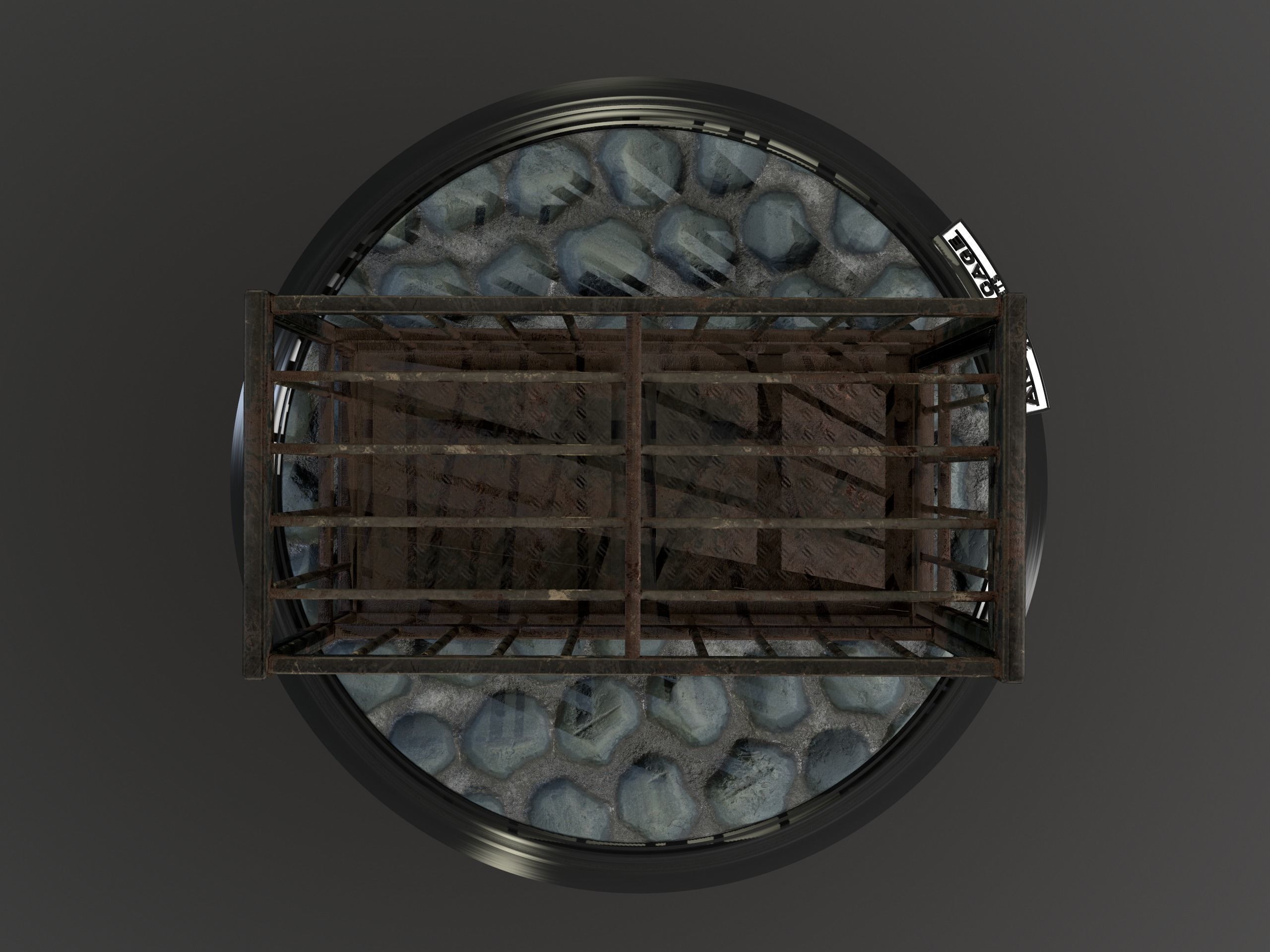 Animal Cage Low-poly 3D model_13