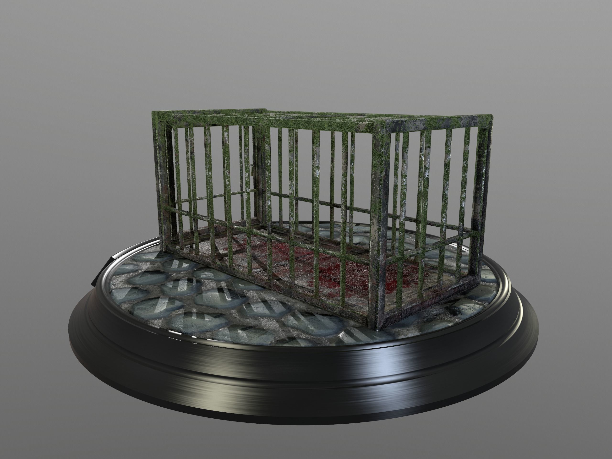 Animal Cage Low-poly 3D model_153