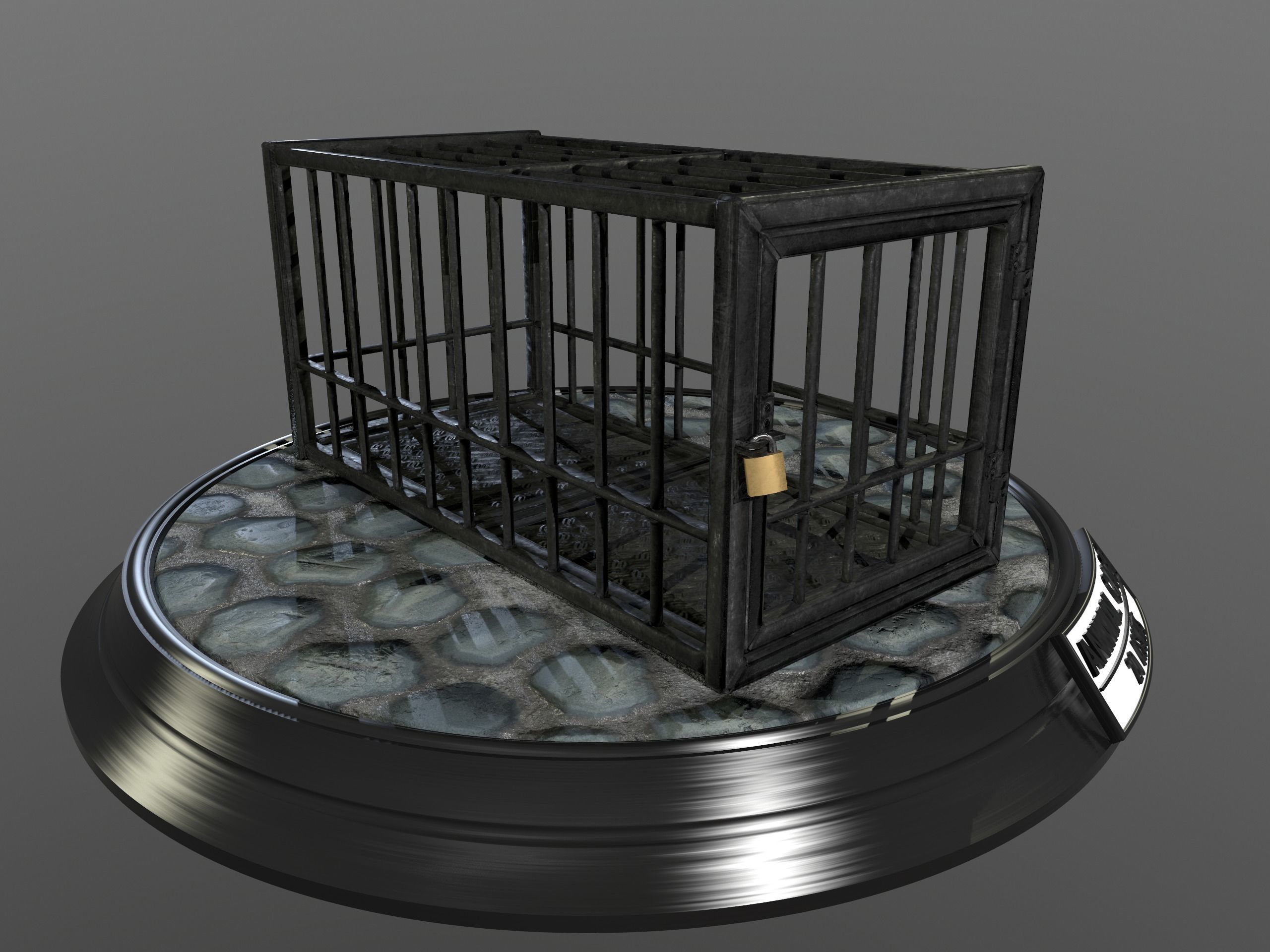Animal Cage Low-poly 3D model_48