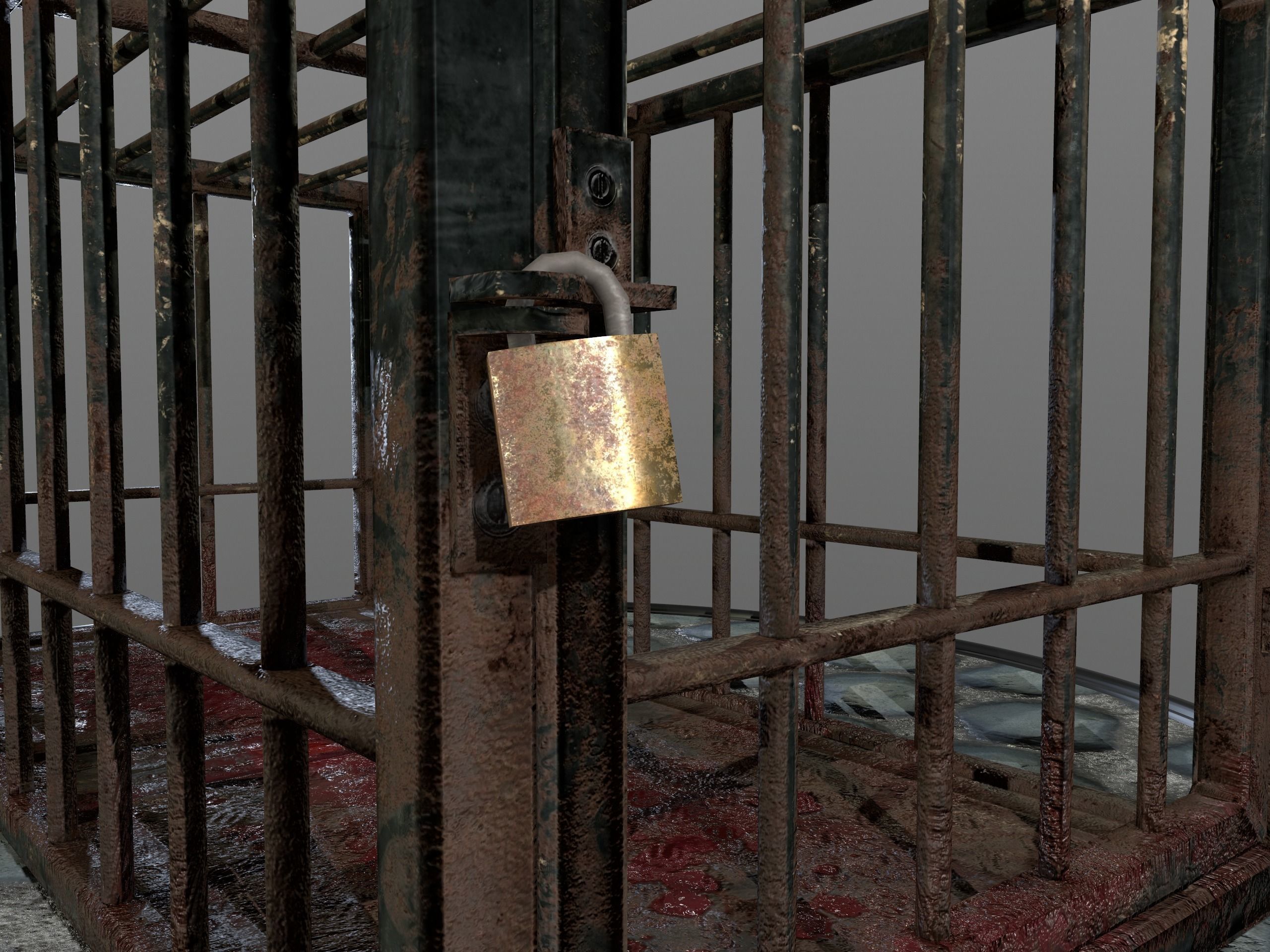 Animal Cage Low-poly 3D model_105