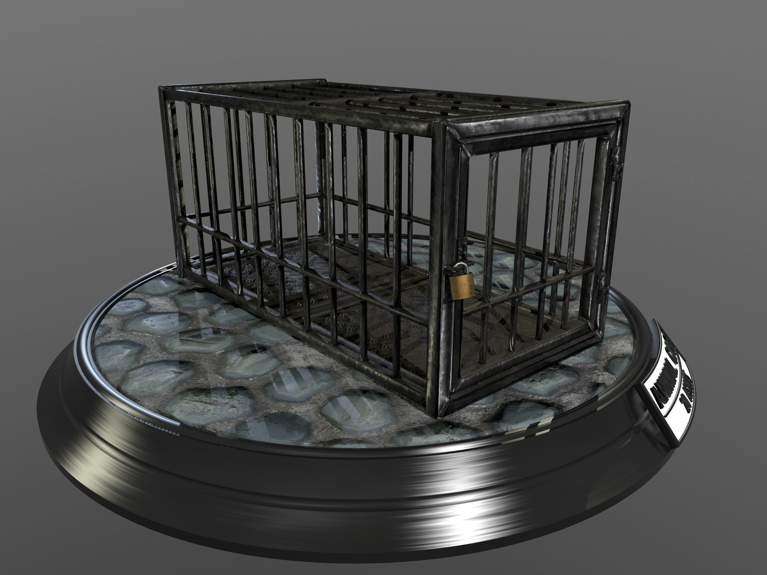 Animal Cage Low-poly 3D model_26