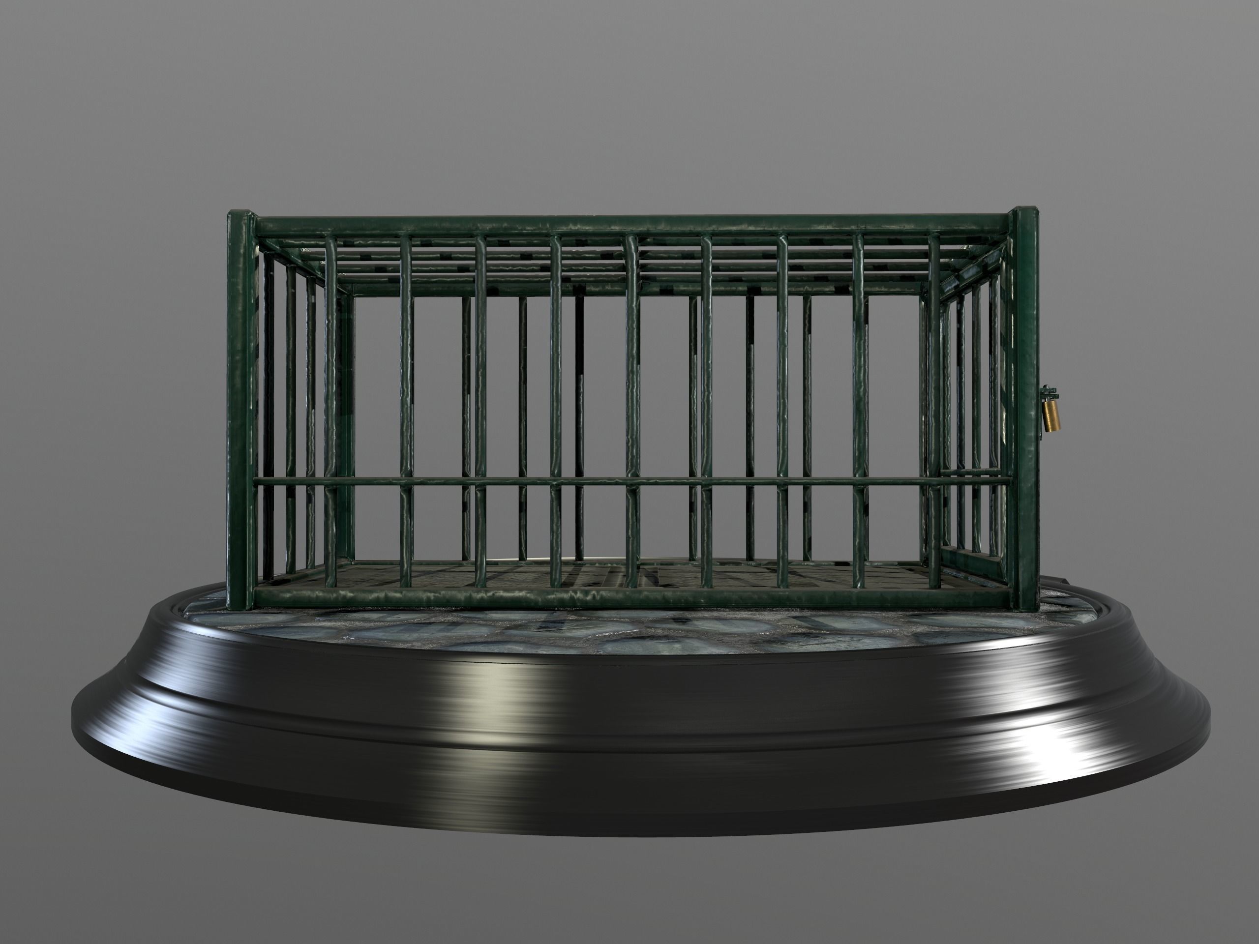 Animal Cage Low-poly 3D model_88