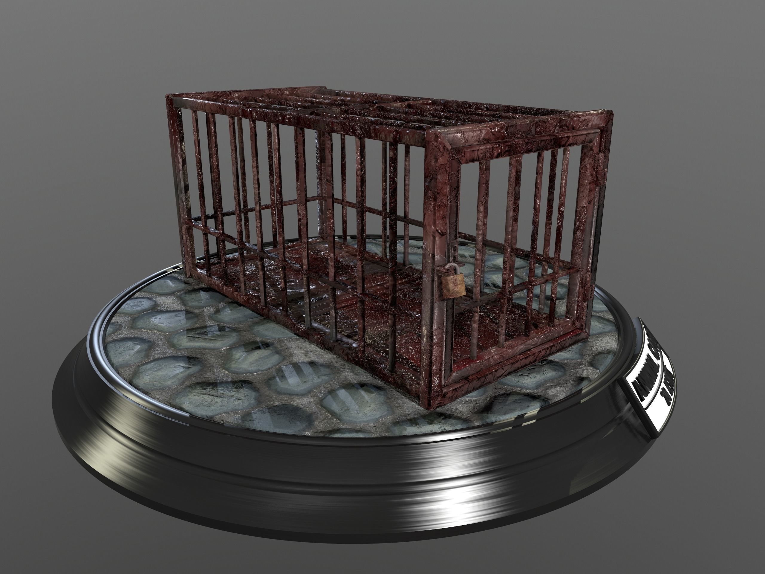 Animal Cage Low-poly 3D model_171