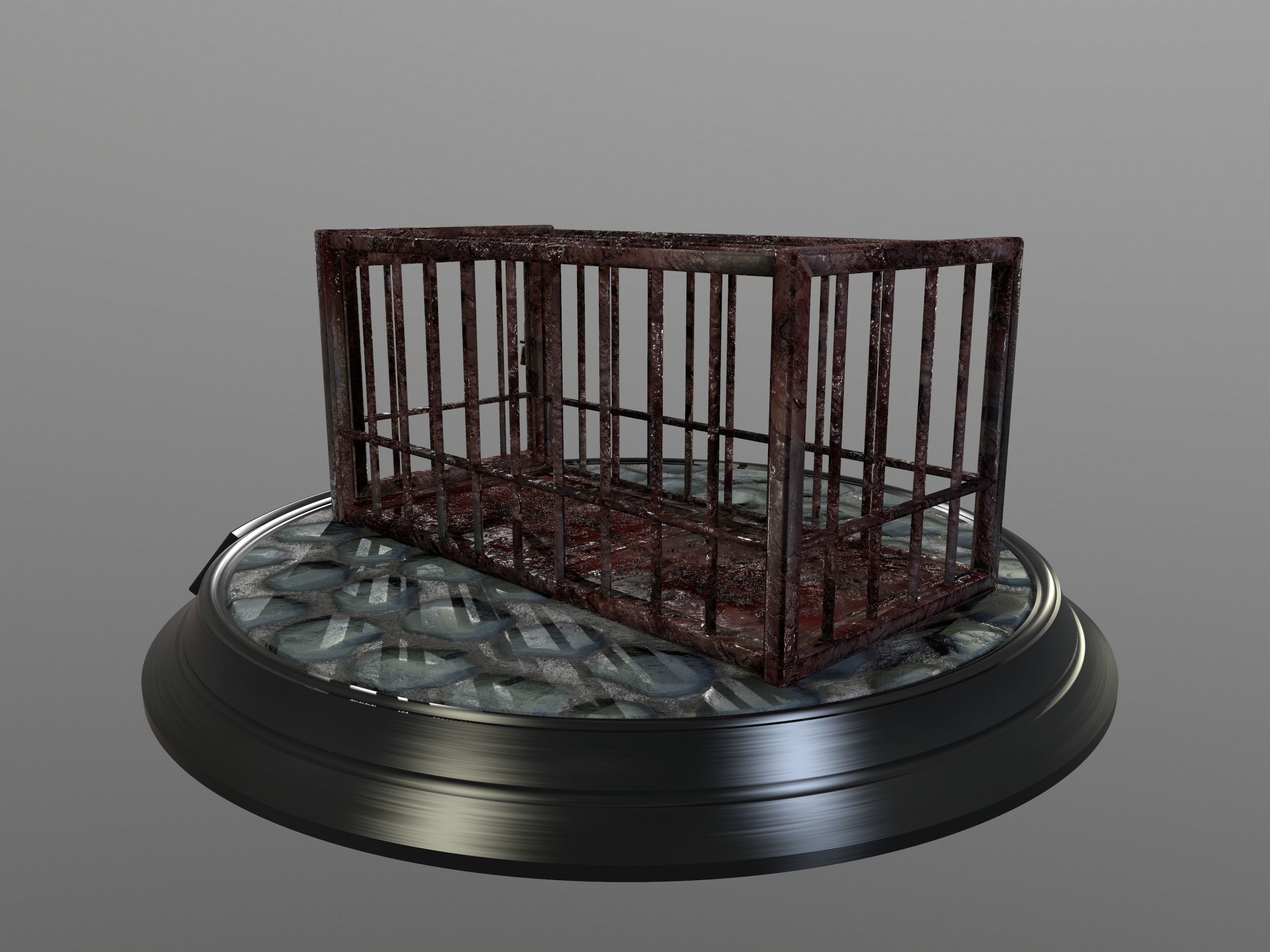 Animal Cage Low-poly 3D model_169