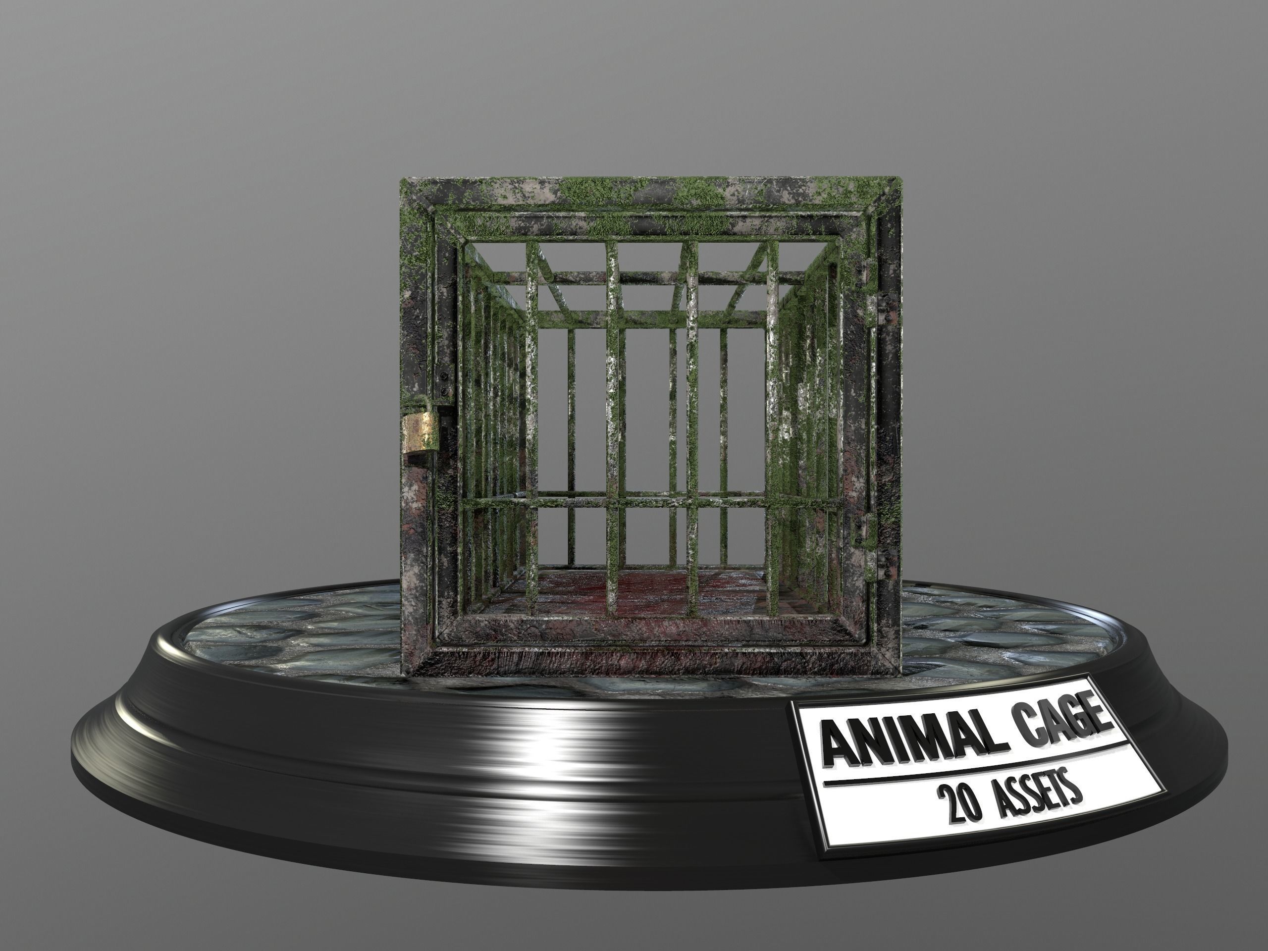 Animal Cage Low-poly 3D model_150
