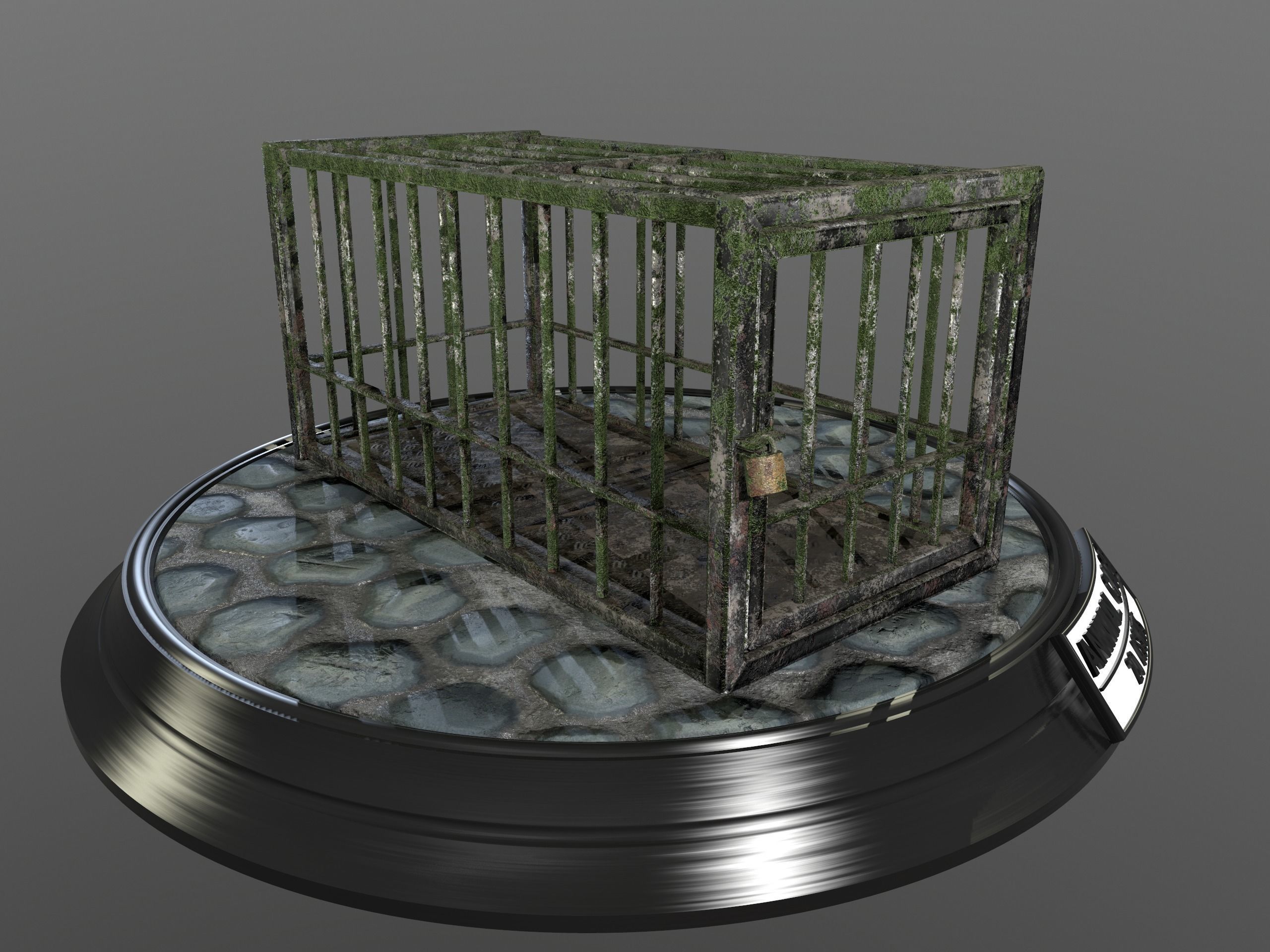 Animal Cage Low-poly 3D model_141