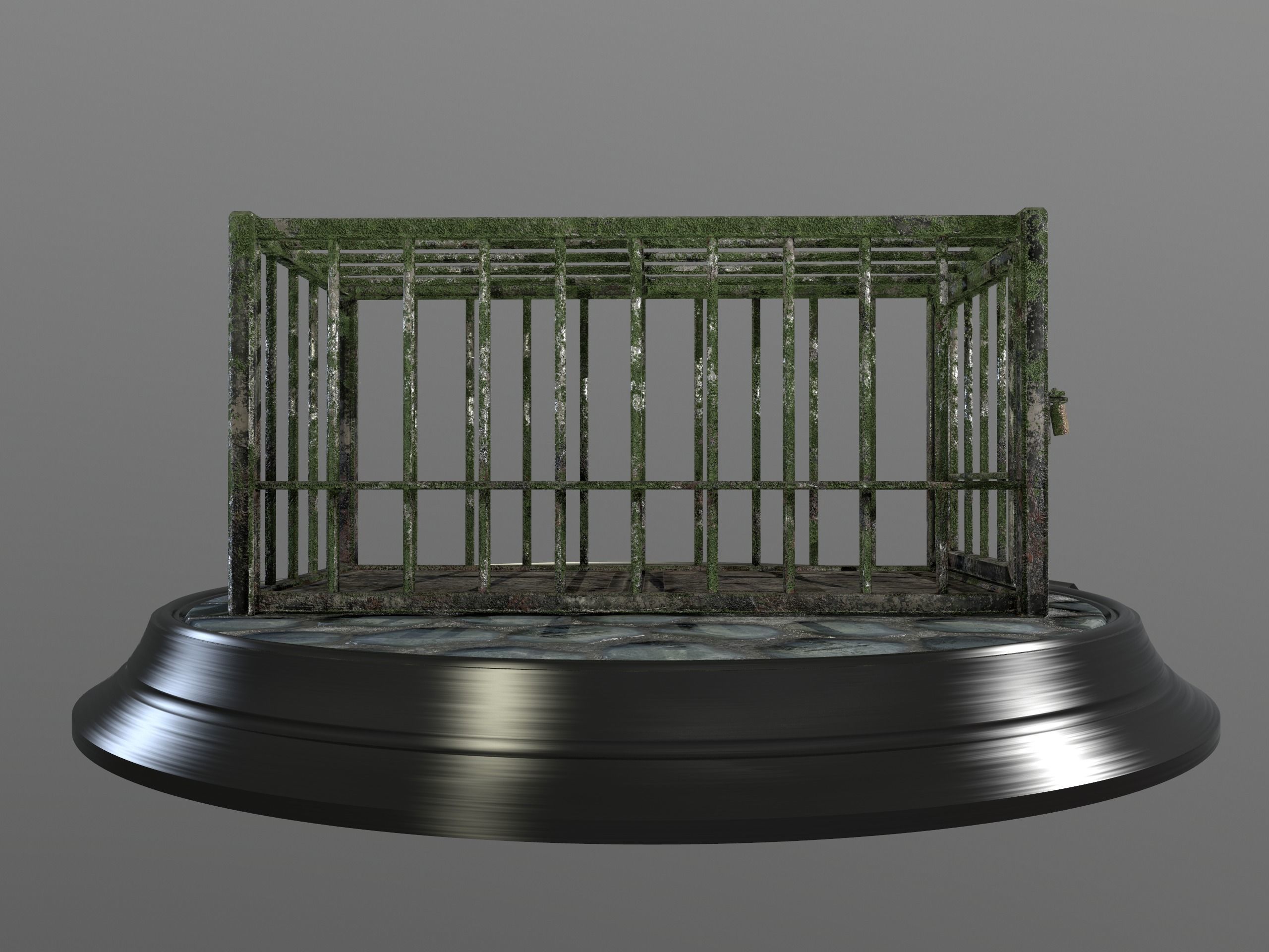 Animal Cage Low-poly 3D model_143