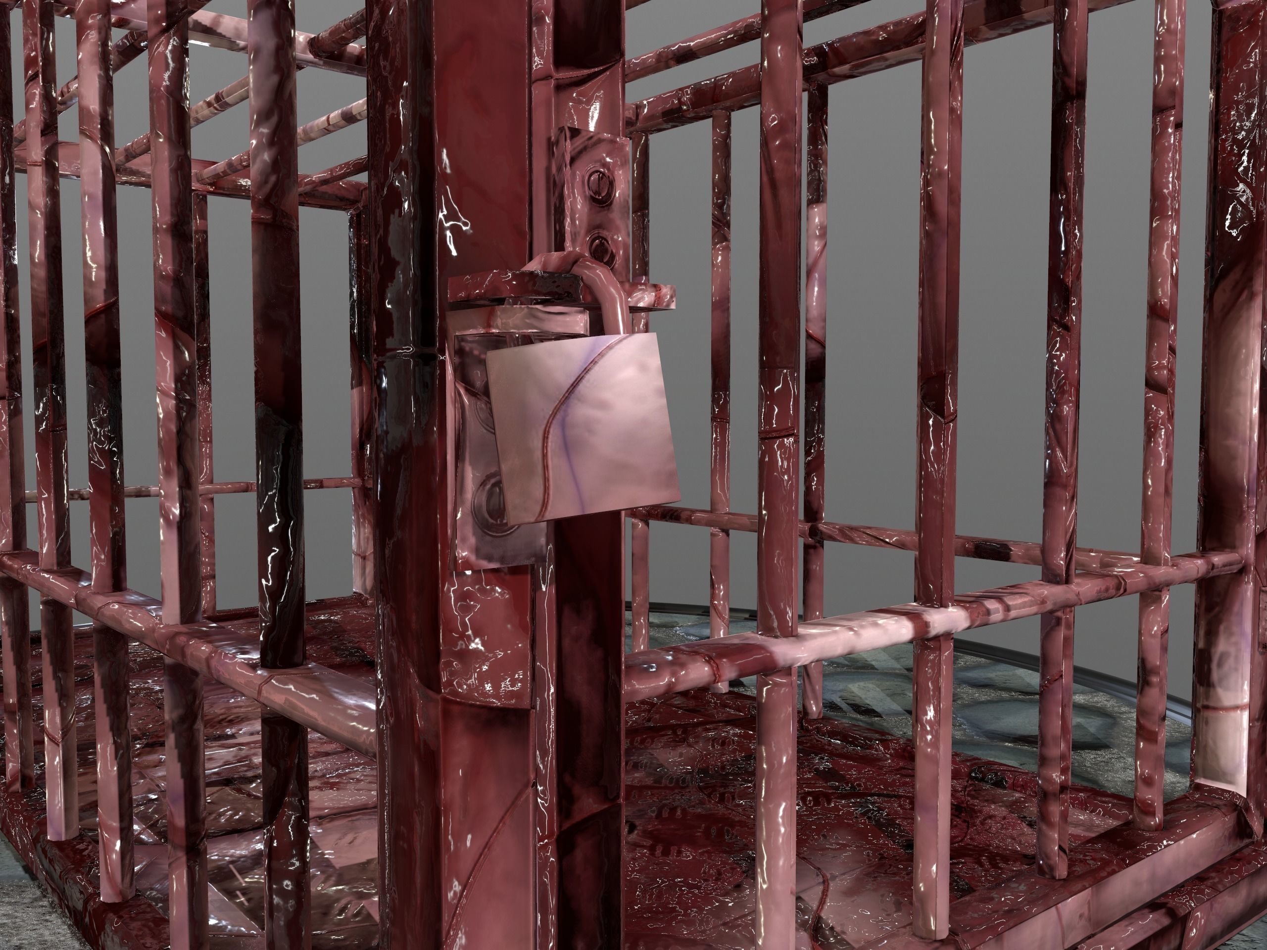 Animal Cage Low-poly 3D model_162
