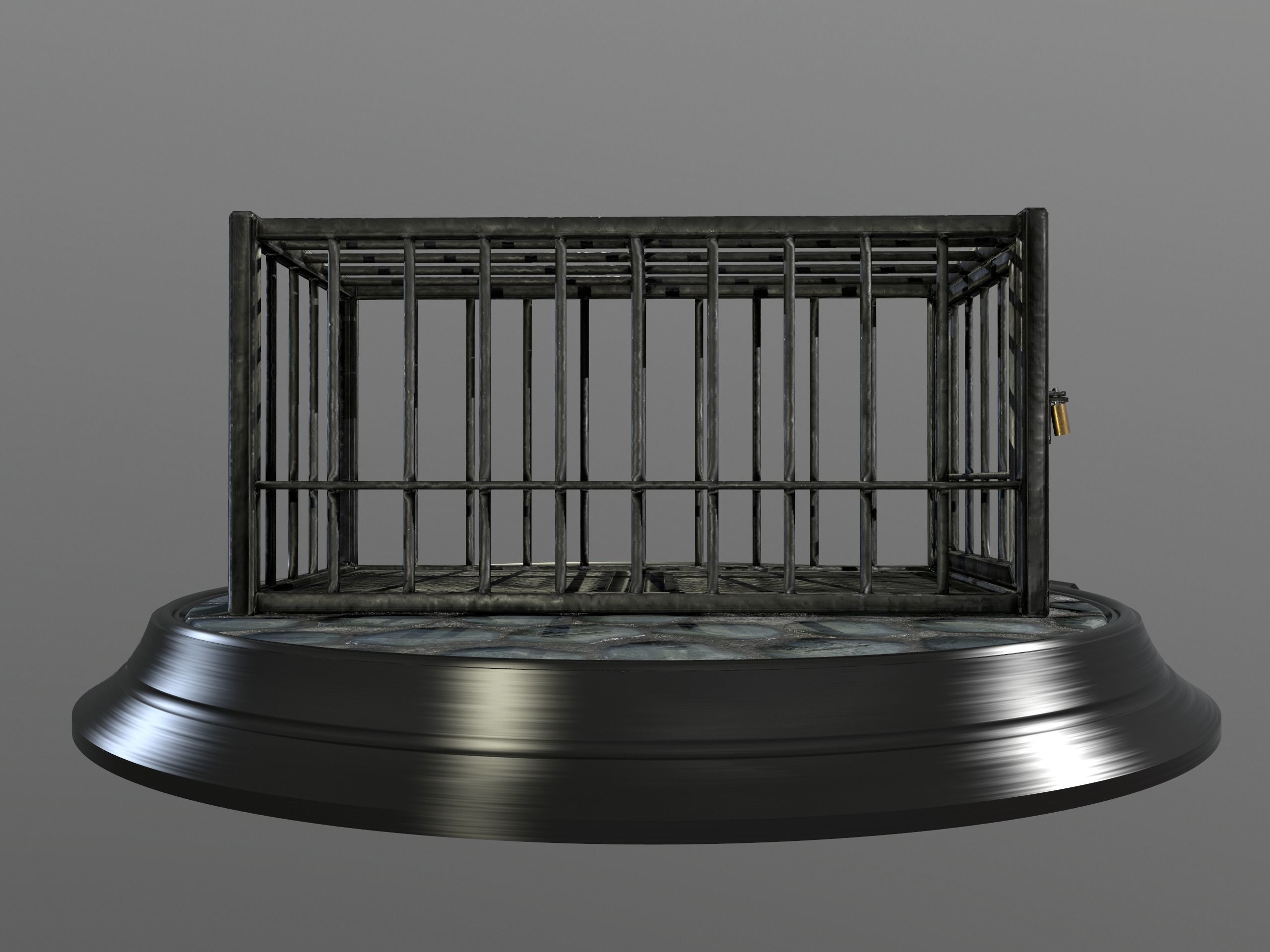 Animal Cage Low-poly 3D model_20
