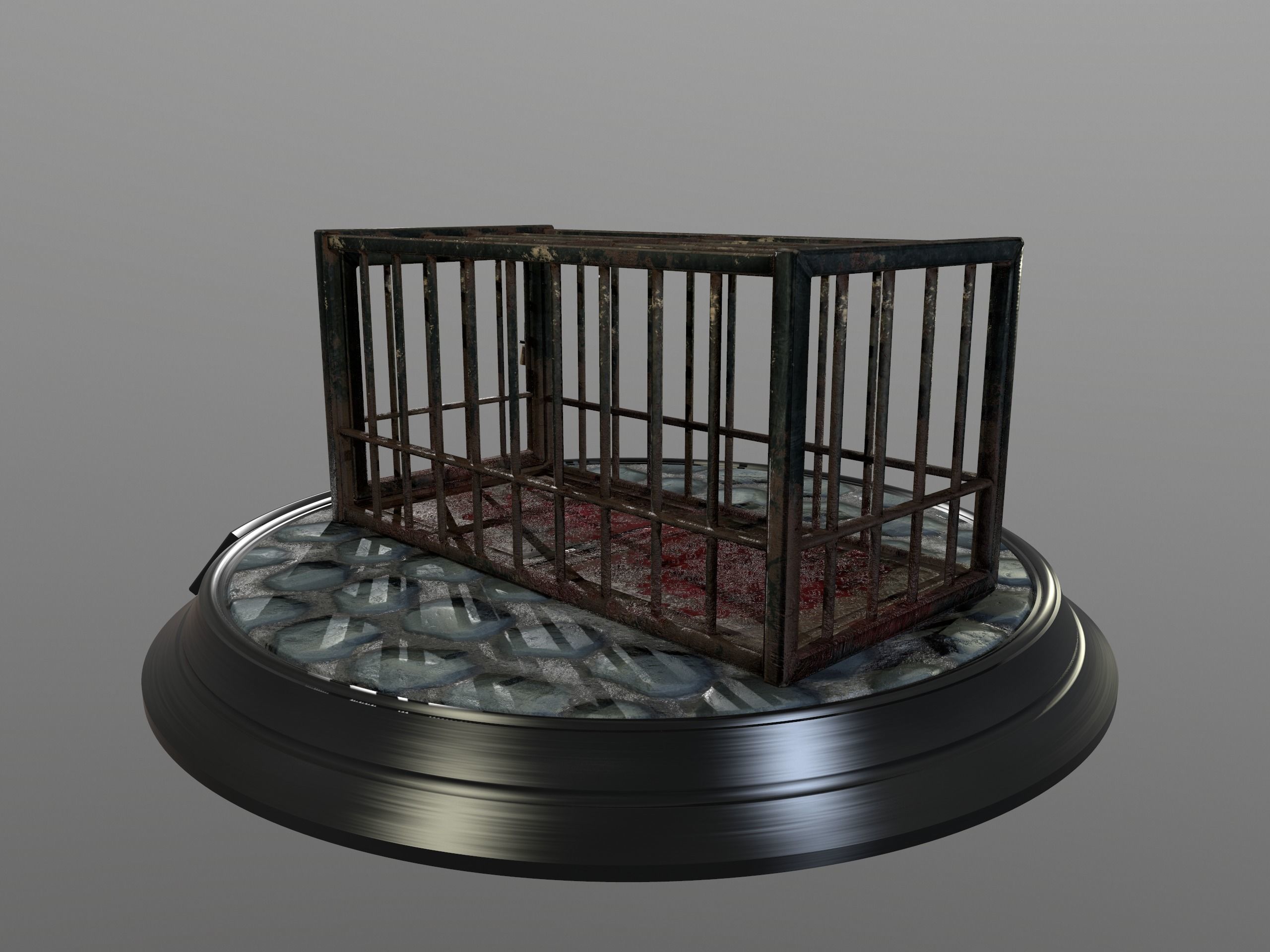 Animal Cage Low-poly 3D model_104